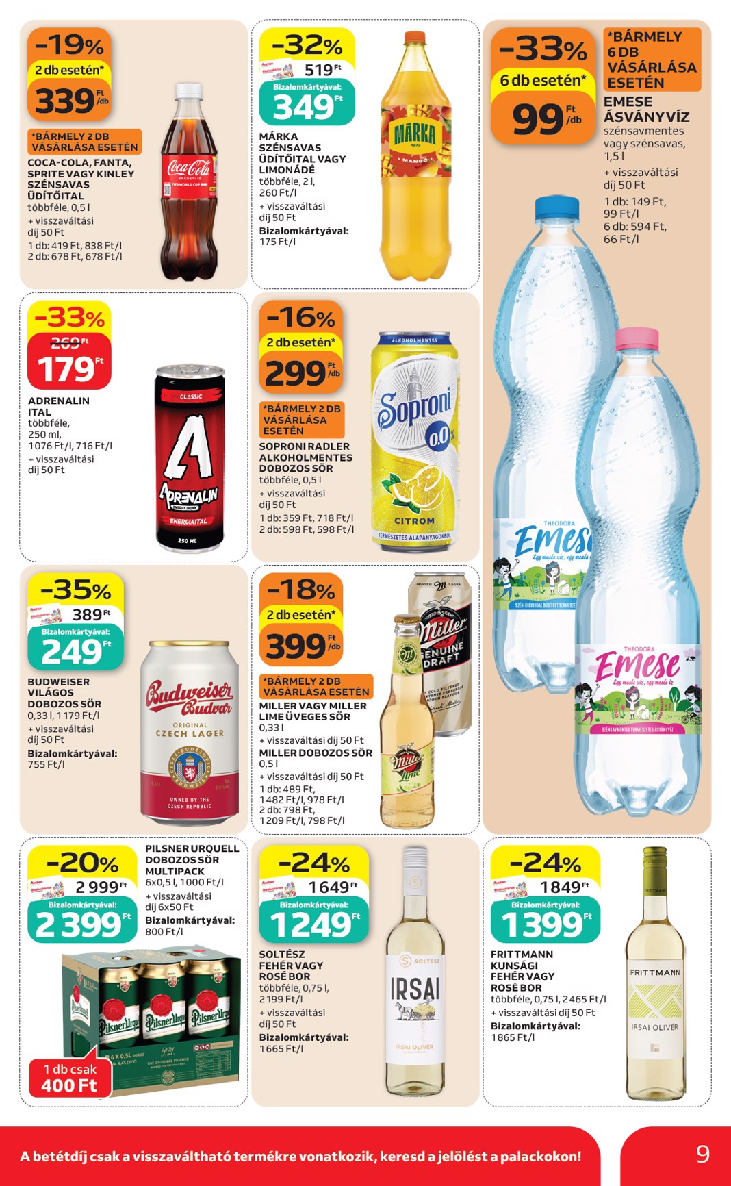 auchan - A jövőbeli Auchan szupermarket akciós újság csütörtöktől 2026.07.02.-tól szerdától 2026.07.08.-ig érvényes. - page: 9