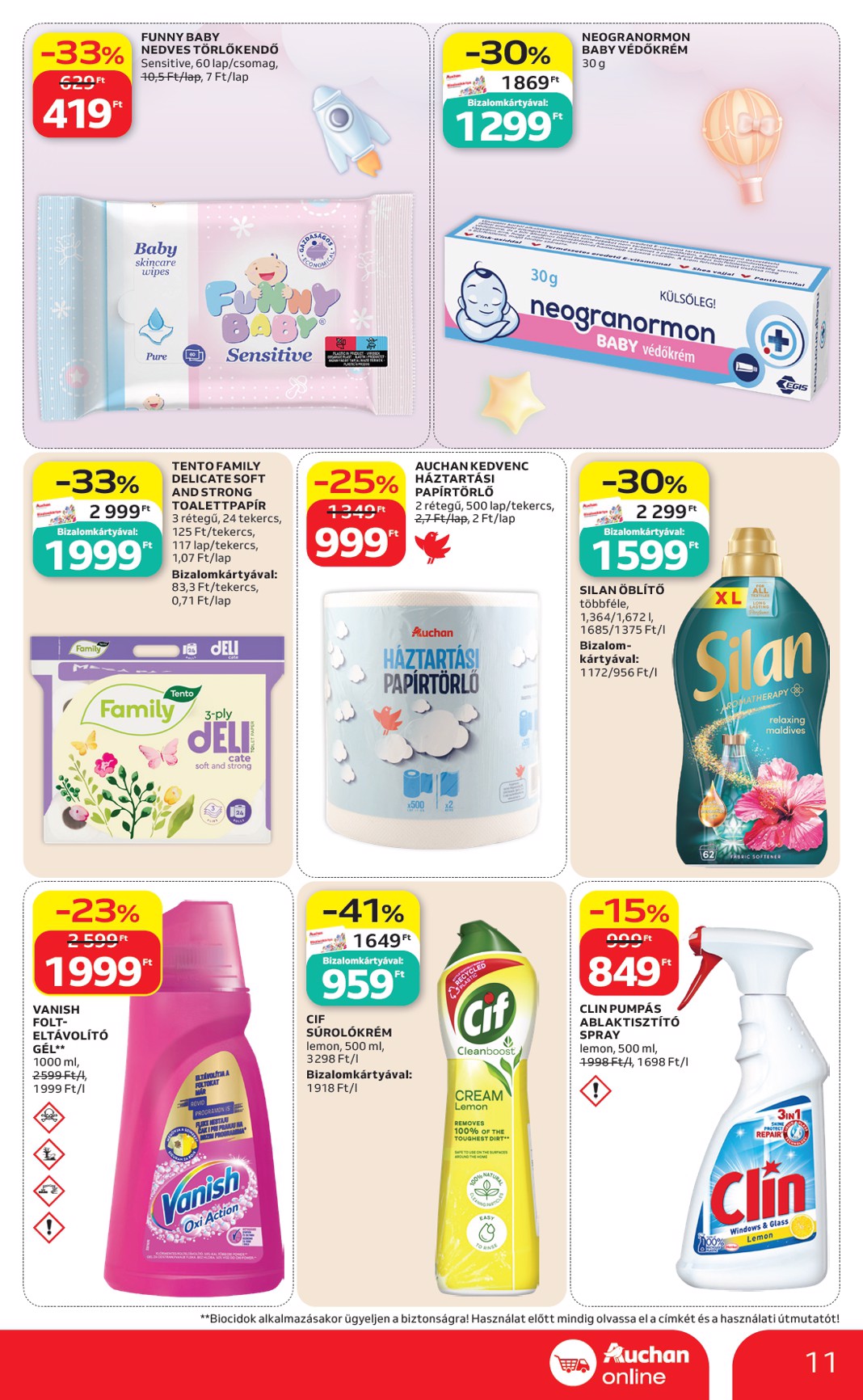 auchan - A jövőbeli Auchan szupermarket akciós újság csütörtöktől 2026.07.02.-tól szerdától 2026.07.08.-ig érvényes. - page: 11