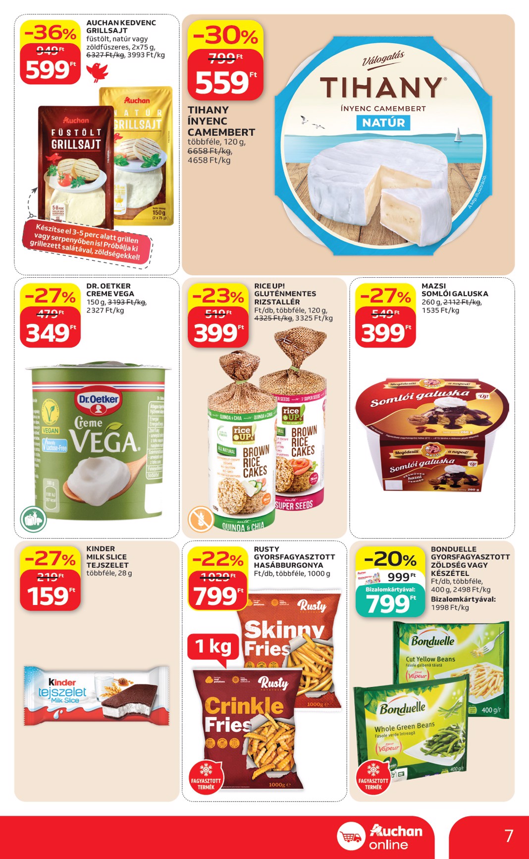 auchan - A jövőbeli Auchan szupermarket akciós újság csütörtöktől 2026.07.02.-tól szerdától 2026.07.08.-ig érvényes. - page: 7