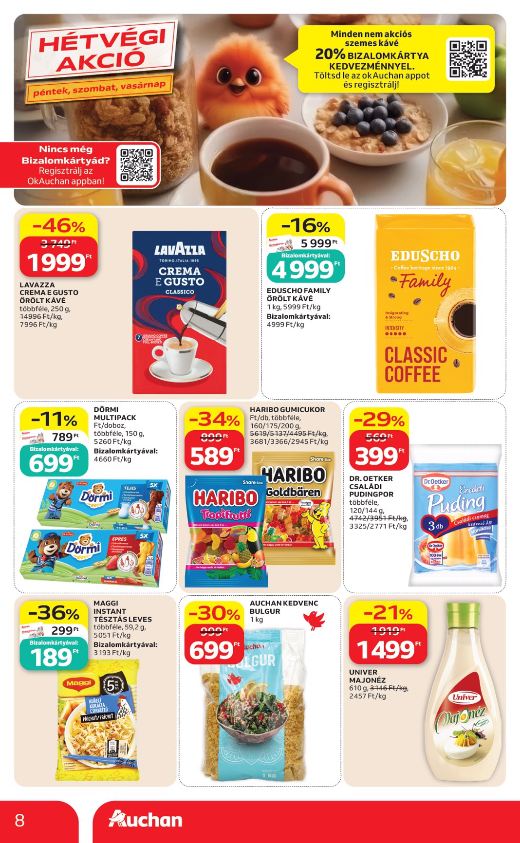 auchan - A jövőbeli Auchan szupermarket akciós újság csütörtöktől 2026.07.02.-tól szerdától 2026.07.08.-ig érvényes. - page: 8