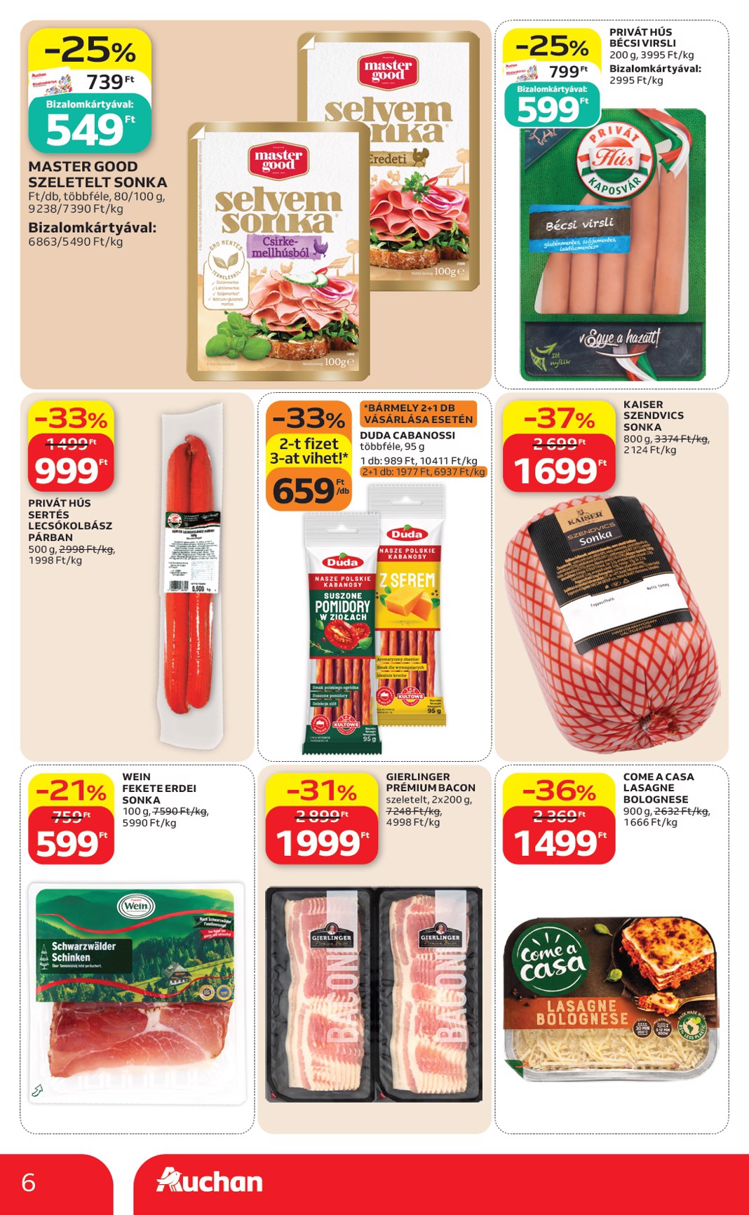 auchan - A jövőbeli Auchan szupermarket akciós újság csütörtöktől 2026.07.02.-tól szerdától 2026.07.08.-ig érvényes. - page: 6