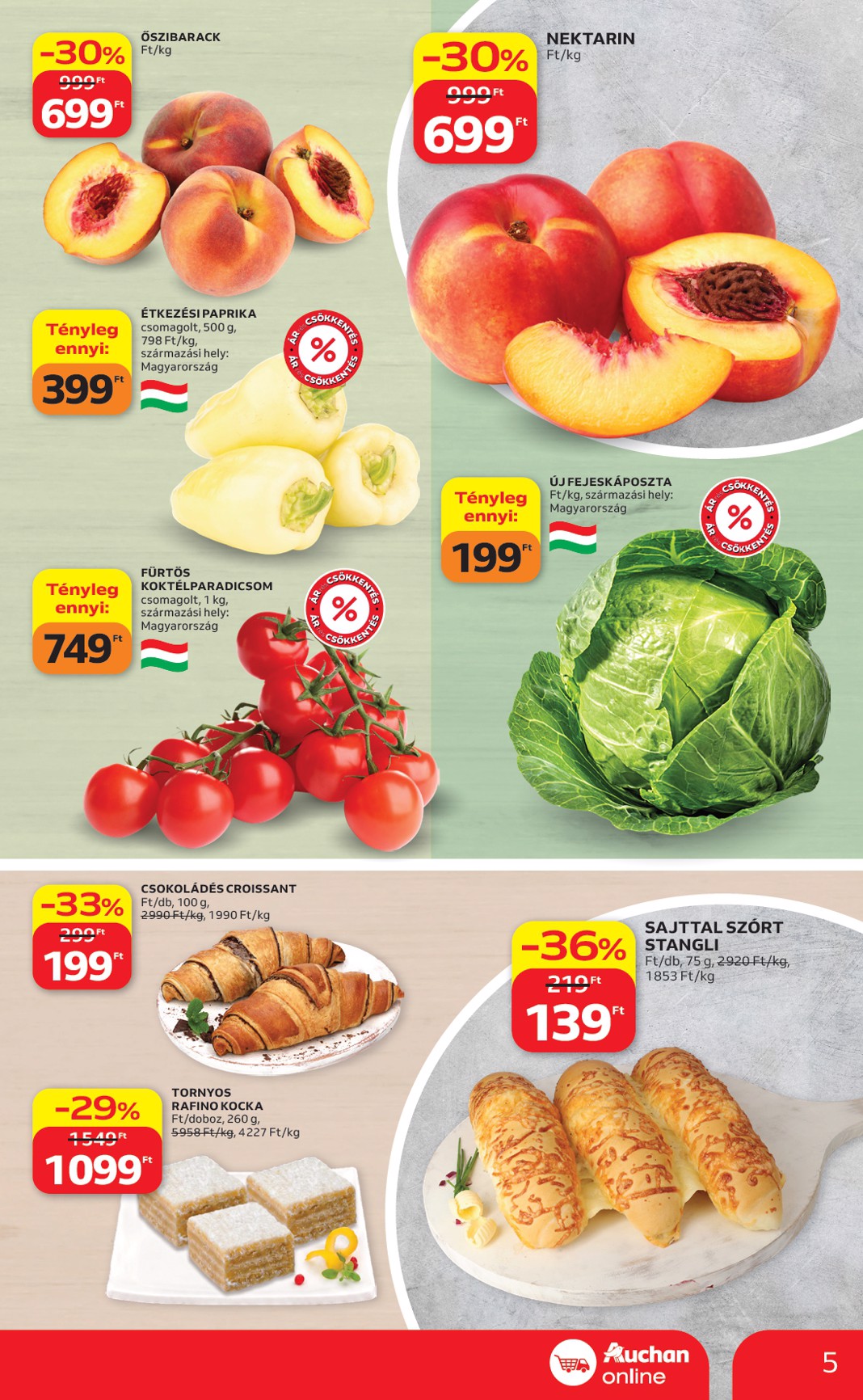 auchan - A jövőbeli Auchan szupermarket akciós újság csütörtöktől 2026.07.02.-tól szerdától 2026.07.08.-ig érvényes. - page: 5