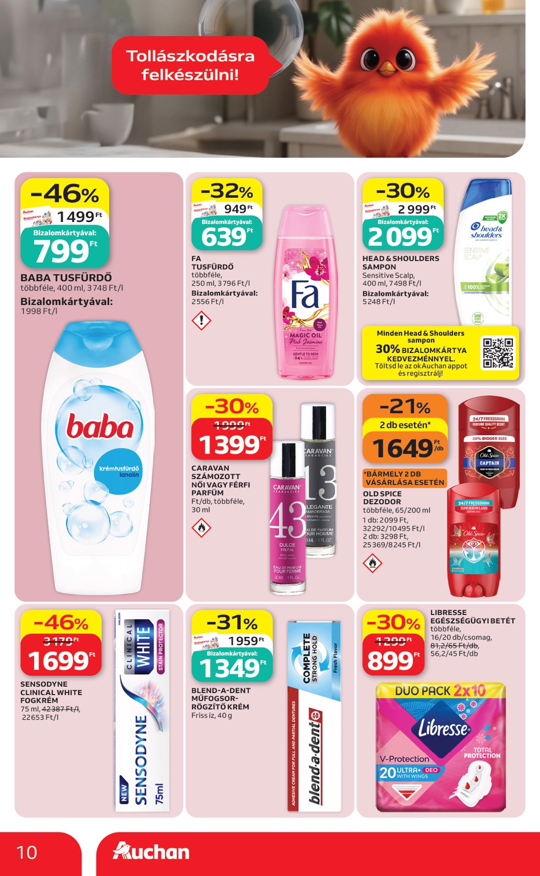 auchan - A jövőbeli Auchan szupermarket akciós újság csütörtöktől 2026.07.02.-tól szerdától 2026.07.08.-ig érvényes. - page: 10