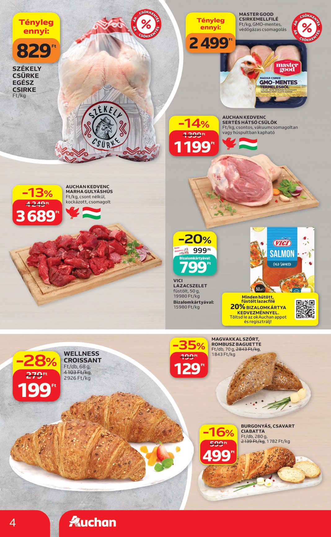 auchan - A jövőbeli Auchan szupermarket akciós újság csütörtöktől 2026.07.02.-tól szerdától 2026.07.08.-ig érvényes. - page: 4
