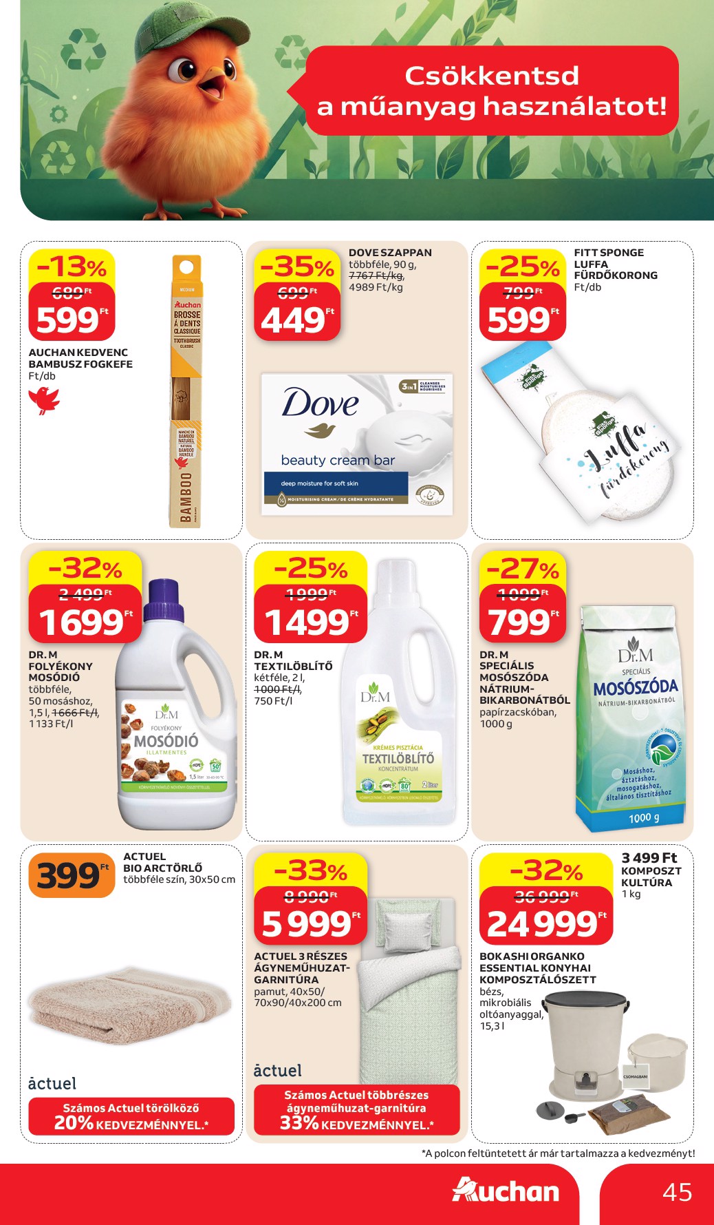 auchan - A jövőbeli Auchan Hipermarket akciós újság csütörtöktől 2026.07.02.-tól szerdától 2026.07.08.-ig érvényes. - page: 45
