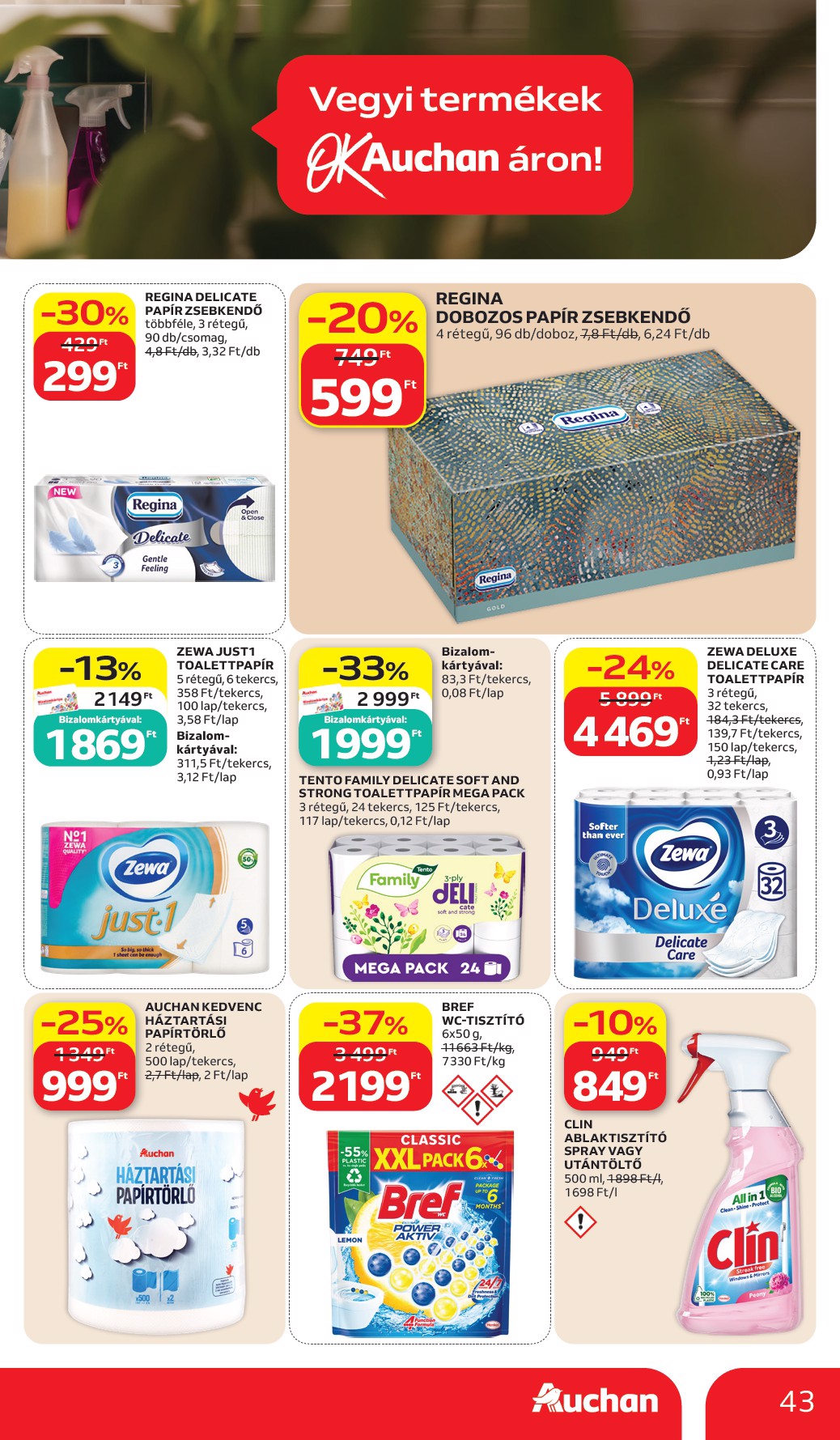 auchan - A jövőbeli Auchan Hipermarket akciós újság csütörtöktől 2026.07.02.-tól szerdától 2026.07.08.-ig érvényes. - page: 43