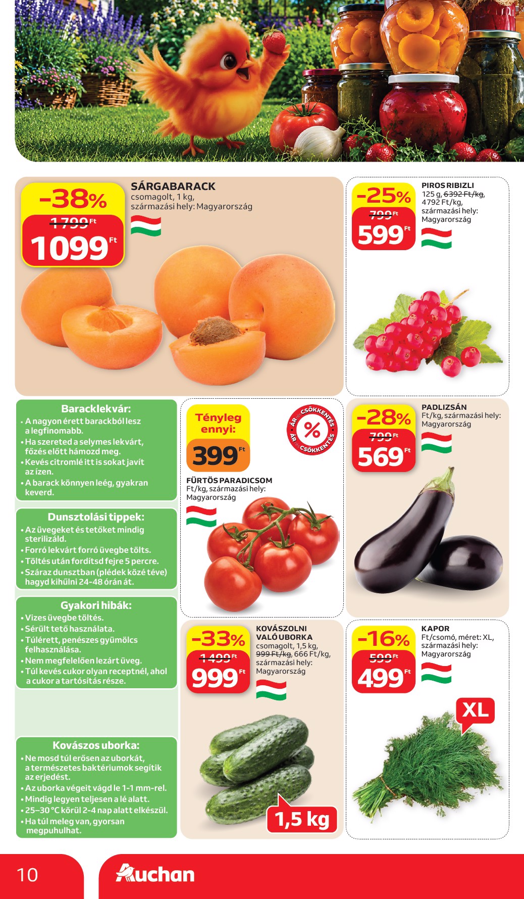 auchan - A jövőbeli Auchan Hipermarket akciós újság csütörtöktől 2026.07.02.-tól szerdától 2026.07.08.-ig érvényes. - page: 10