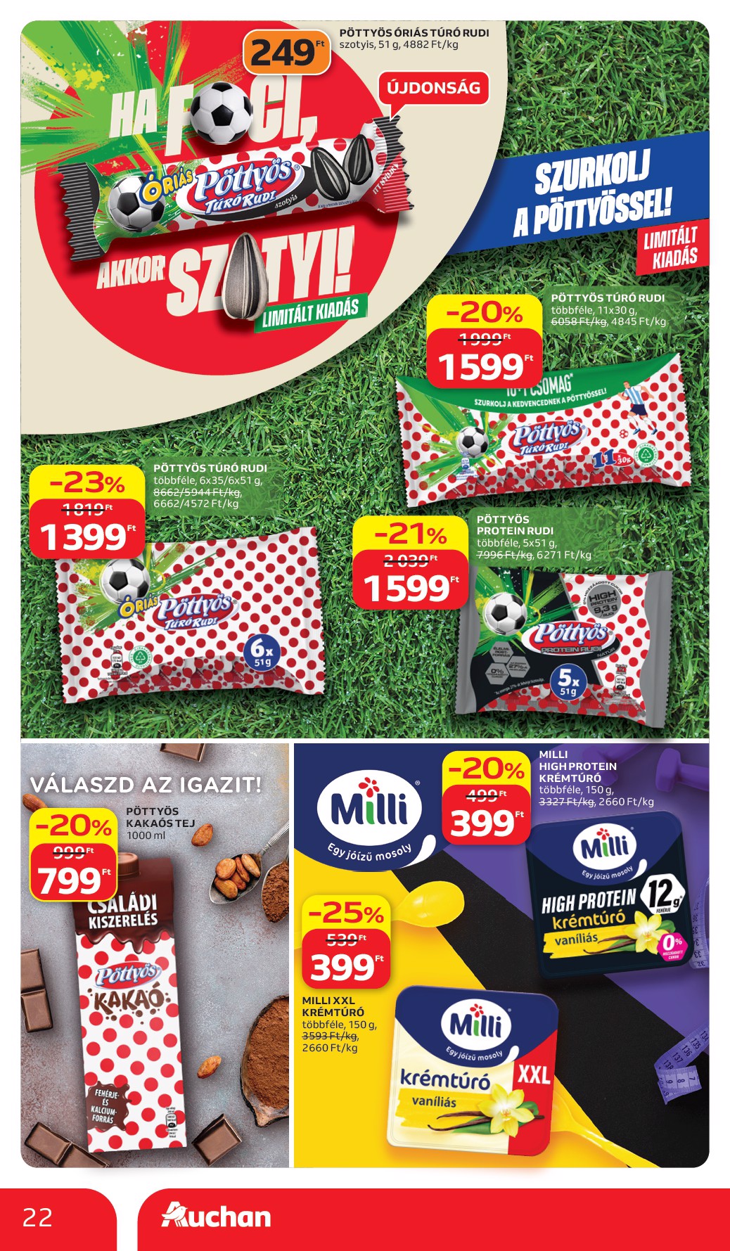 auchan - A jövőbeli Auchan Hipermarket akciós újság csütörtöktől 2026.07.02.-tól szerdától 2026.07.08.-ig érvényes. - page: 22