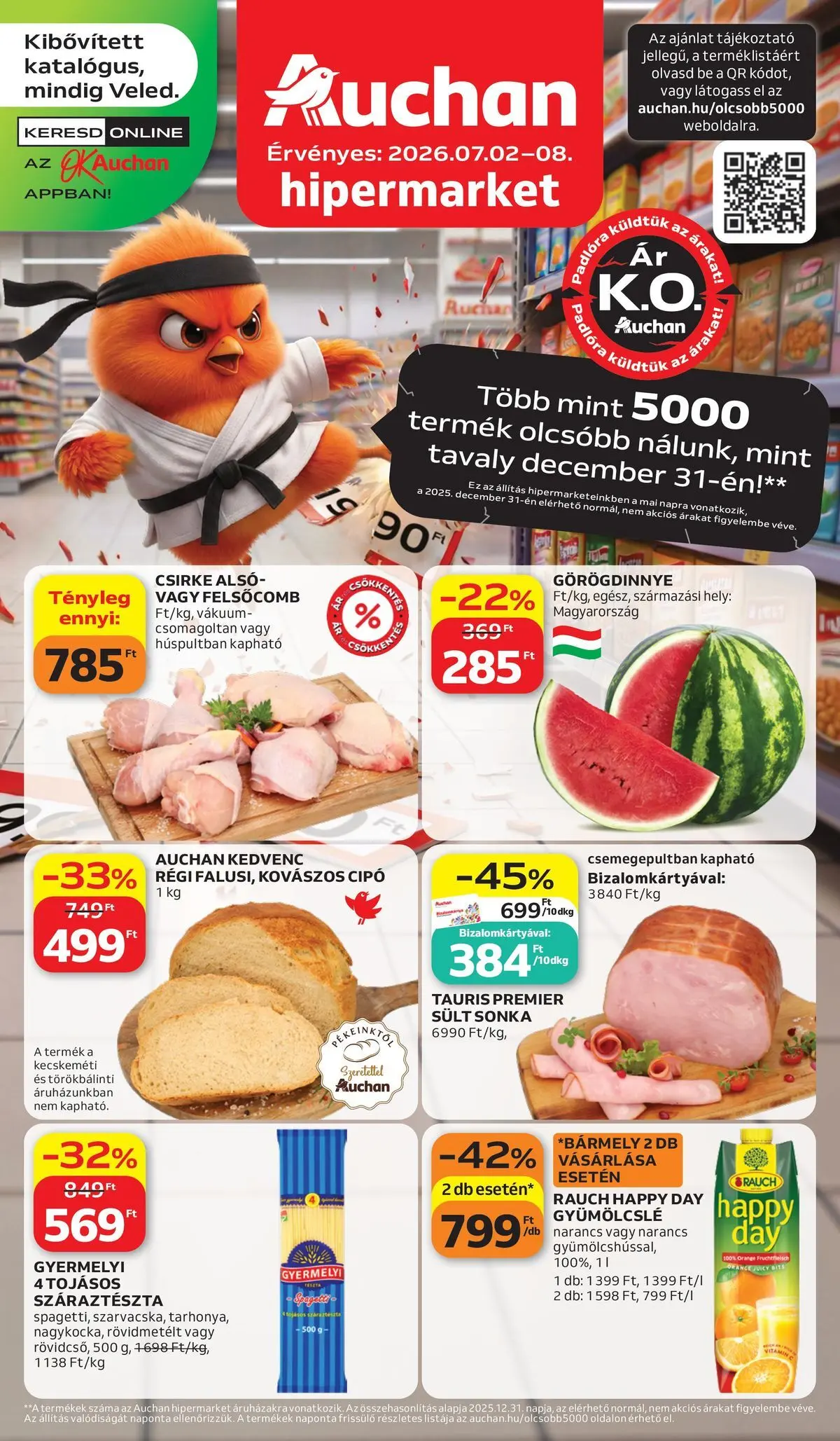 auchan - Aktuális Auchan Hipermarket szórólap érvényes csütörtöktől 2026.07.02.-től szerdától 2026.07.08.-ig