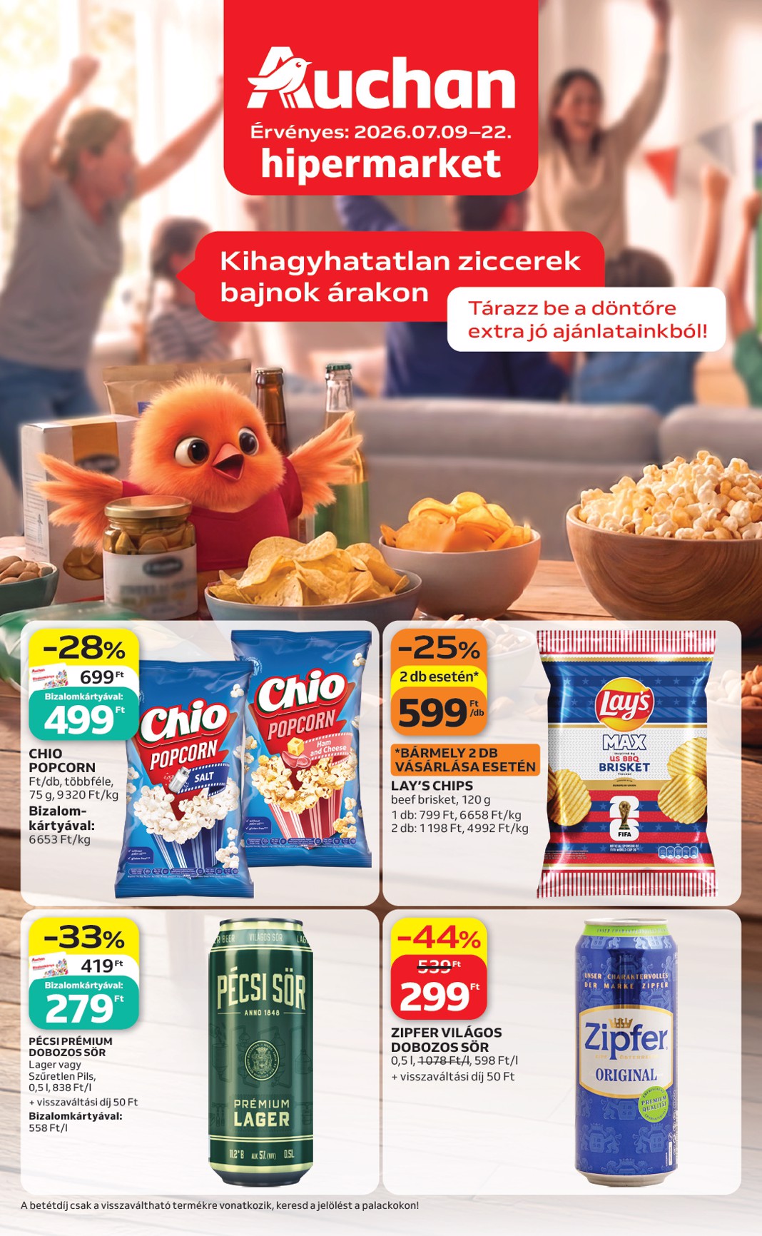 auchan - A jövőbeli Auchan Hipermarket - Kihagyhatatlan ziccerek bajnok árakon akciós újság csütörtöktől 2026.07.09.-tól szerdától 2026.07.22.-ig érvényes.