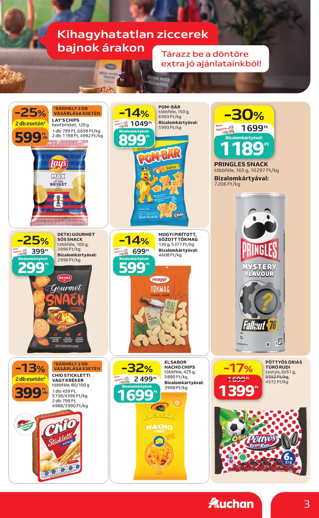 auchan - A jövőbeli Auchan Hipermarket - Kihagyhatatlan ziccerek bajnok árakon akciós újság csütörtöktől 2026.07.09.-tól szerdától 2026.07.22.-ig érvényes. - page: 3