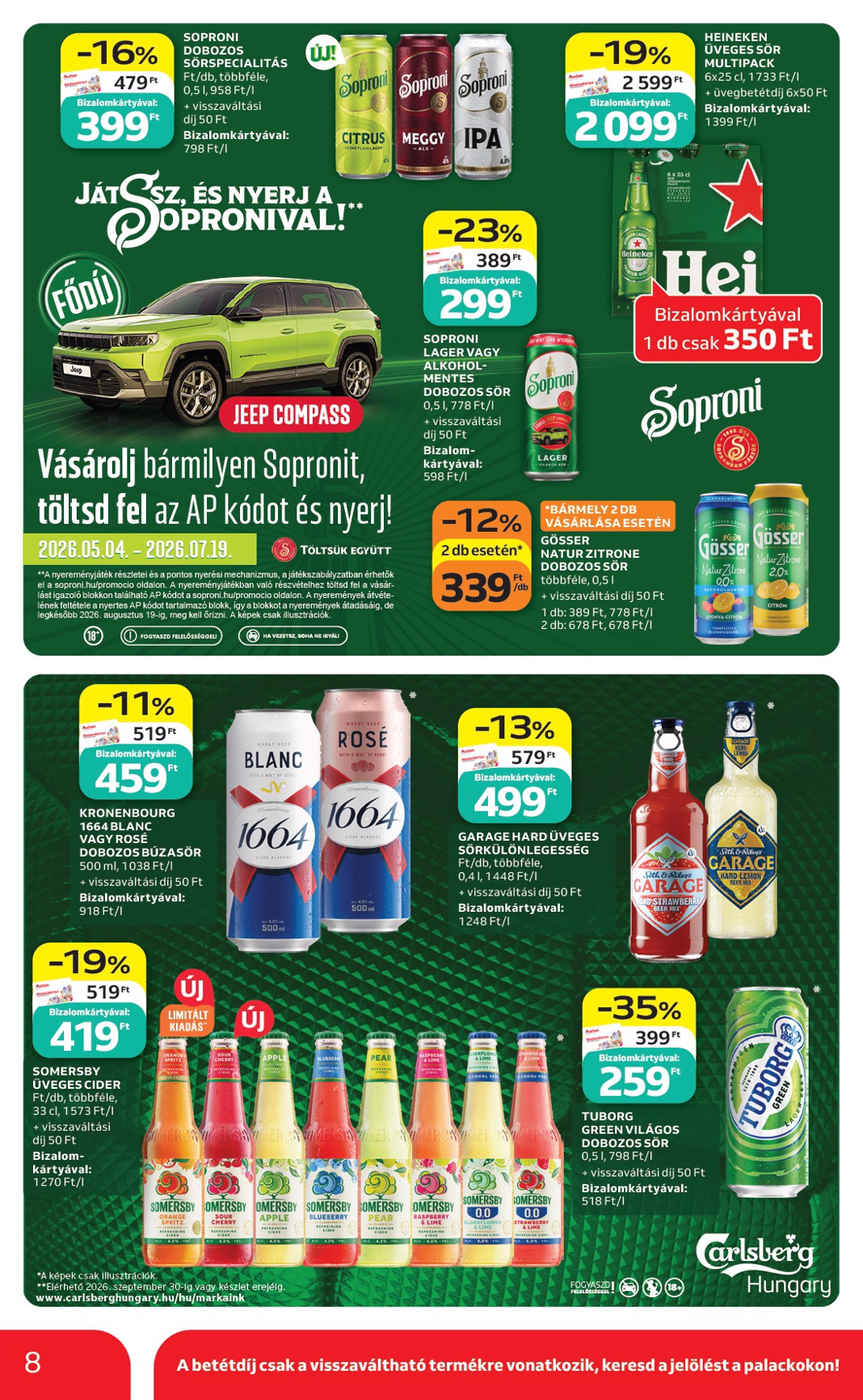 auchan - A jövőbeli Auchan Hipermarket - Kihagyhatatlan ziccerek bajnok árakon akciós újság csütörtöktől 2026.07.09.-tól szerdától 2026.07.22.-ig érvényes. - page: 8