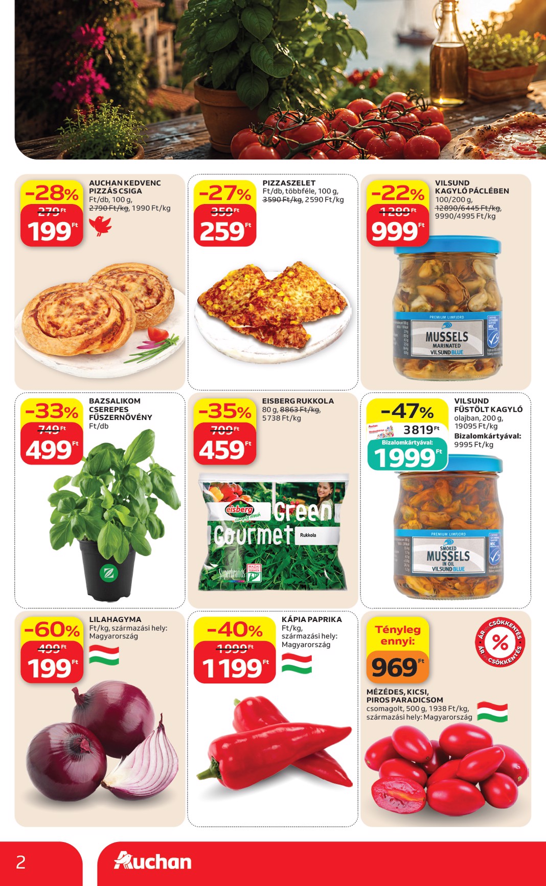 auchan - A jövőbeli Auchan Hipermarket - A Nagy Pizza Párbaj akciós újság csütörtöktől 2026.07.09.-tól szerdától 2026.07.15.-ig érvényes. - page: 2