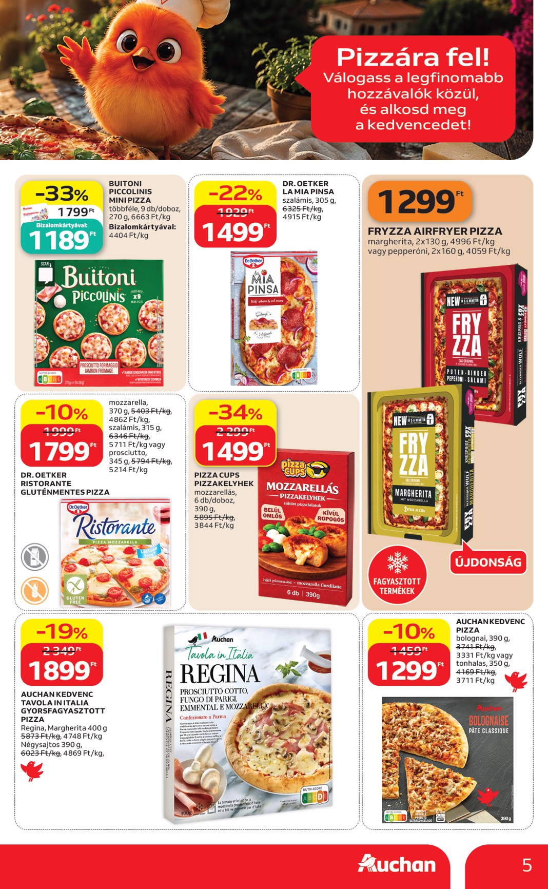 auchan - A jövőbeli Auchan Hipermarket - A Nagy Pizza Párbaj akciós újság csütörtöktől 2026.07.09.-tól szerdától 2026.07.15.-ig érvényes. - page: 5