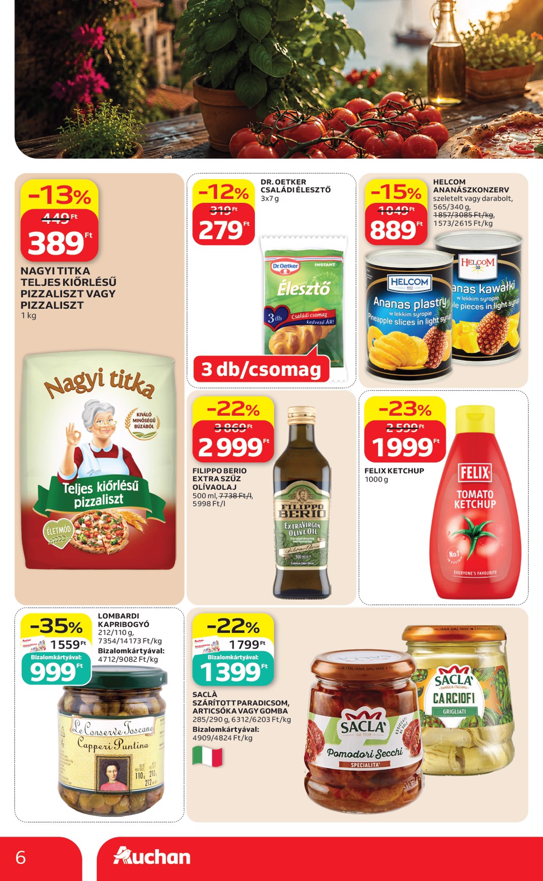 auchan - A jövőbeli Auchan Hipermarket - A Nagy Pizza Párbaj akciós újság csütörtöktől 2026.07.09.-tól szerdától 2026.07.15.-ig érvényes. - page: 6