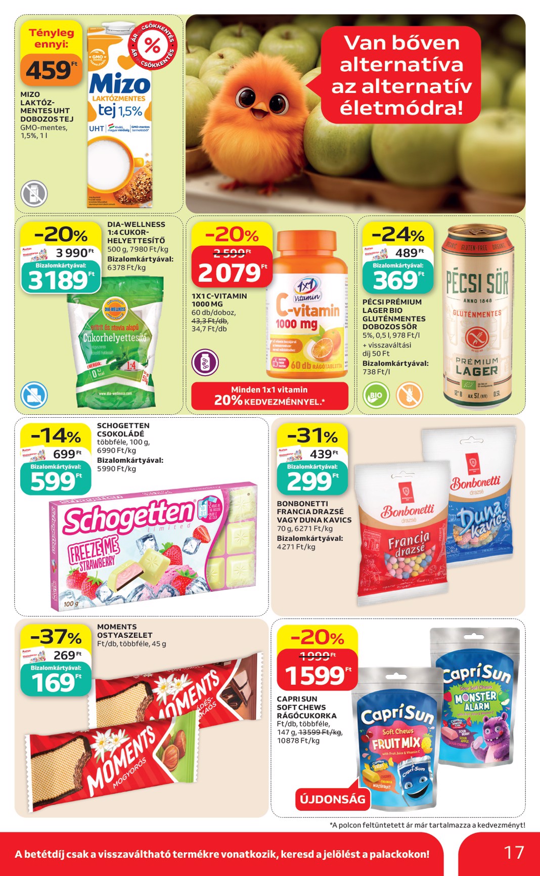 auchan - A jövőbeli Auchan Hipermarket akciós újság csütörtöktől 2026.07.09.-tól szerdától 2026.07.15.-ig érvényes. - page: 17