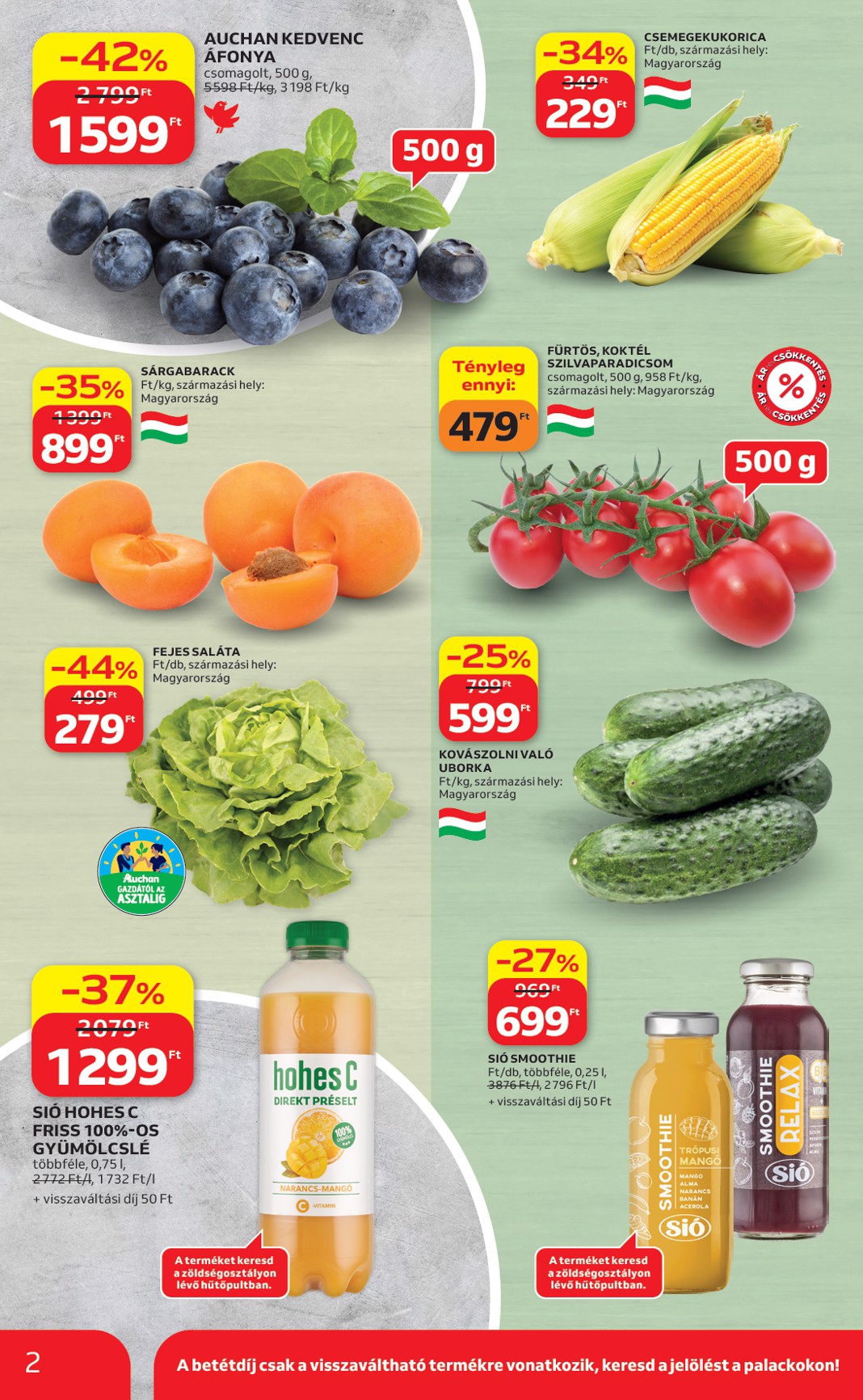 auchan - A jövőbeli Auchan Hipermarket akciós újság csütörtöktől 2026.07.09.-tól szerdától 2026.07.15.-ig érvényes. - page: 2