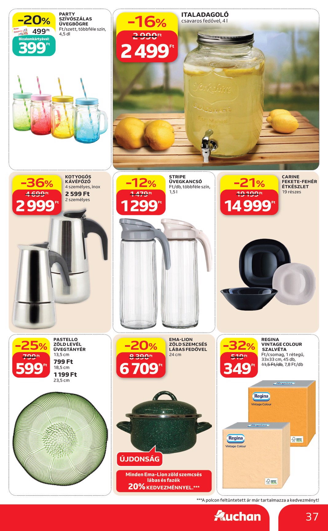 auchan - A jövőbeli Auchan Hipermarket akciós újság csütörtöktől 2026.07.09.-tól szerdától 2026.07.15.-ig érvényes. - page: 37