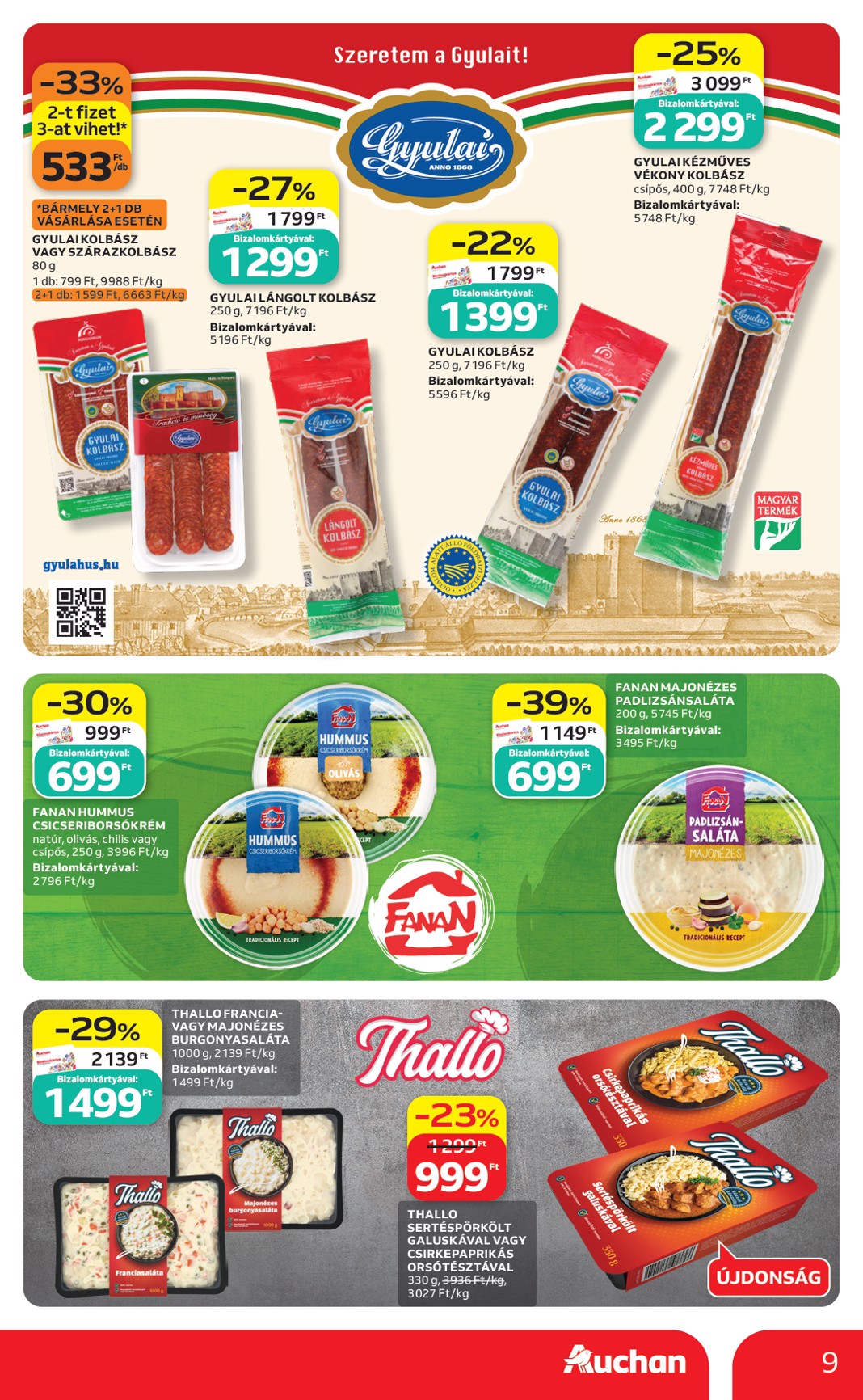 auchan - A jövőbeli Auchan Hipermarket akciós újság csütörtöktől 2026.07.09.-tól szerdától 2026.07.15.-ig érvényes. - page: 9