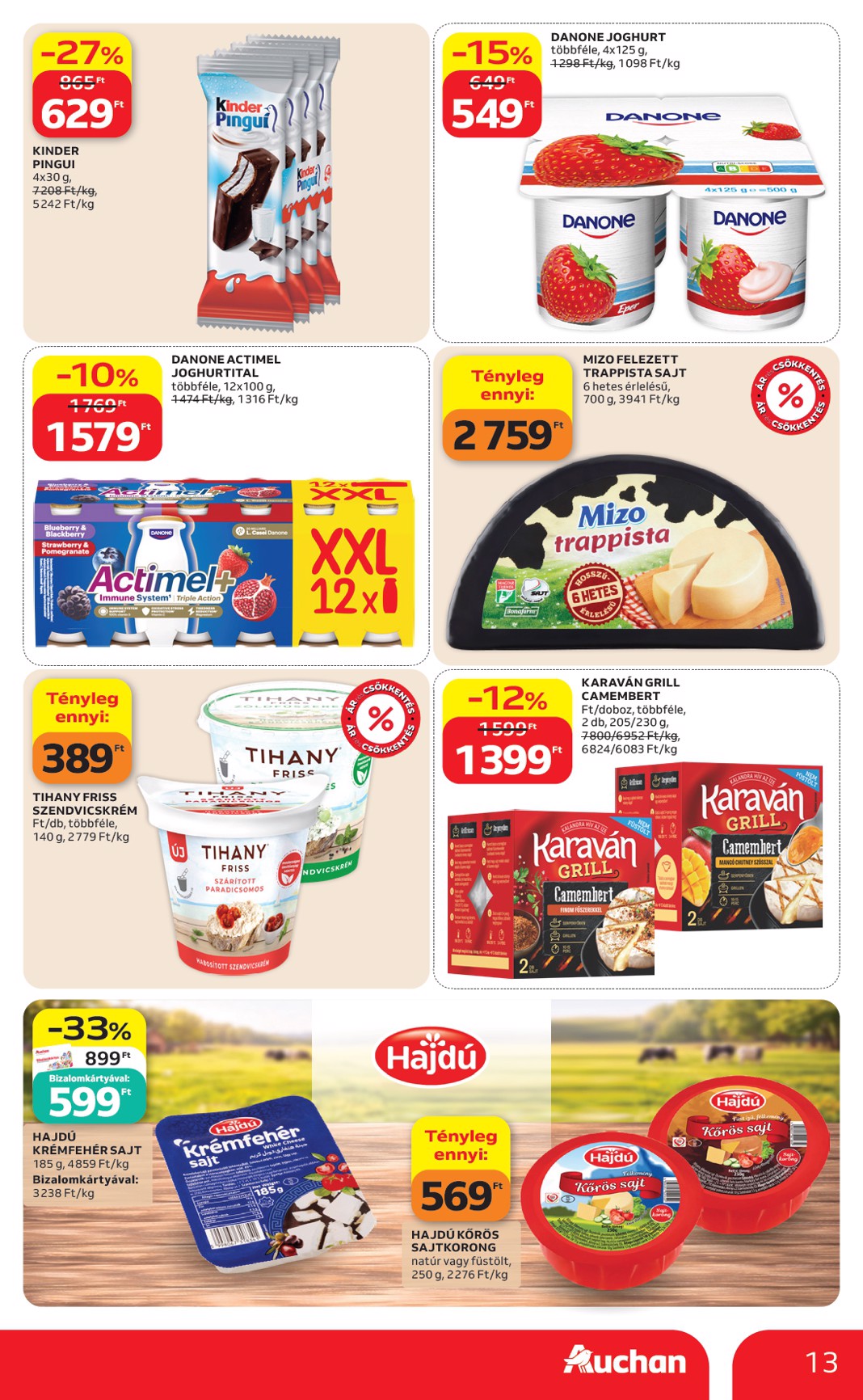 auchan - A jövőbeli Auchan Hipermarket akciós újság csütörtöktől 2026.07.09.-tól szerdától 2026.07.15.-ig érvényes. - page: 13