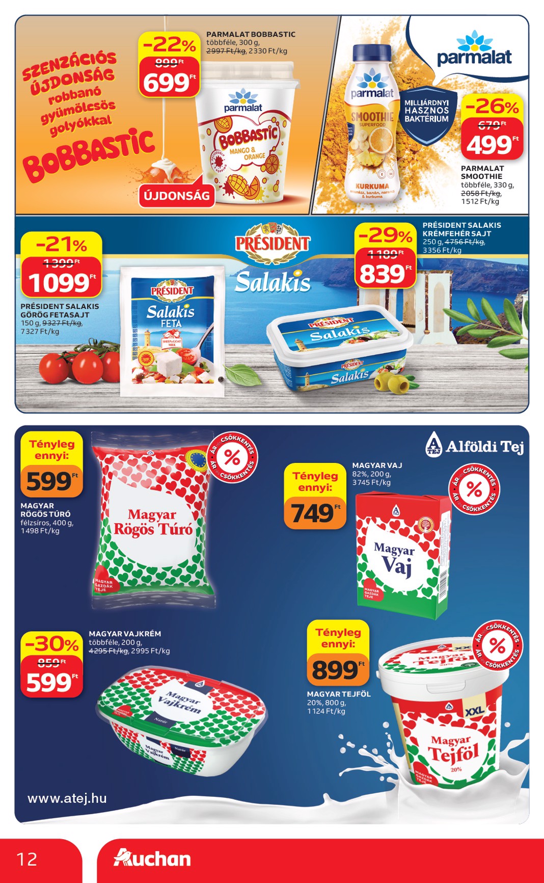 auchan - A jövőbeli Auchan Hipermarket akciós újság csütörtöktől 2026.07.09.-tól szerdától 2026.07.15.-ig érvényes. - page: 12