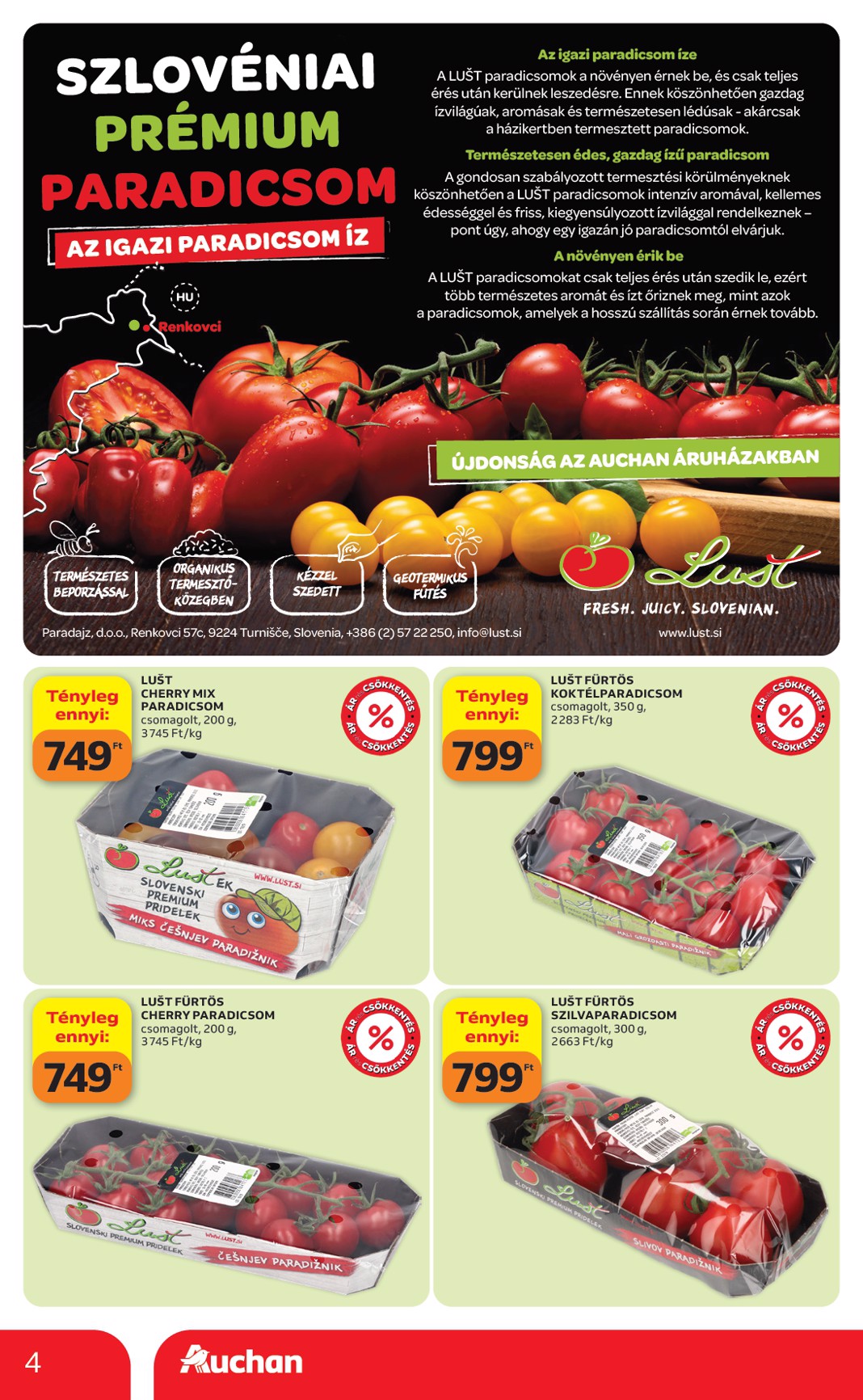 auchan - A jövőbeli Auchan Hipermarket akciós újság csütörtöktől 2026.07.09.-tól szerdától 2026.07.15.-ig érvényes. - page: 4