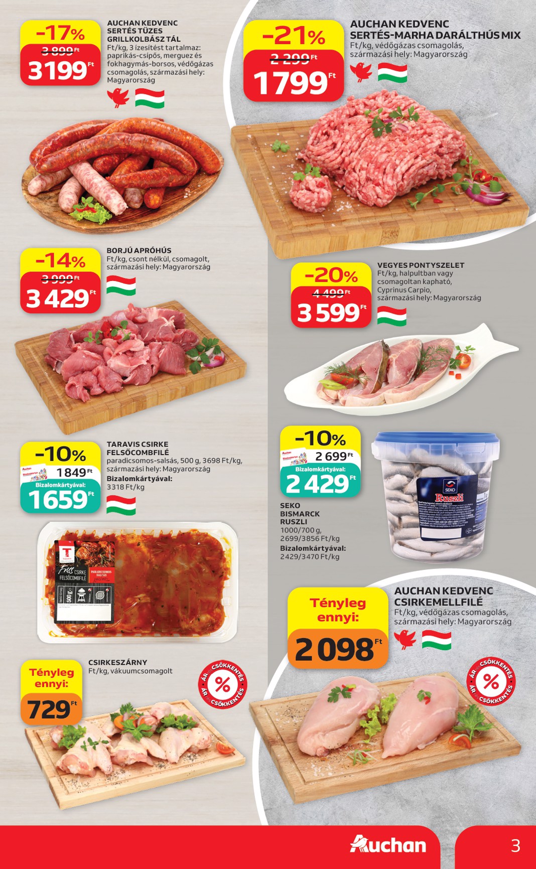 auchan - A jövőbeli Auchan Hipermarket akciós újság csütörtöktől 2026.07.09.-tól szerdától 2026.07.15.-ig érvényes. - page: 3