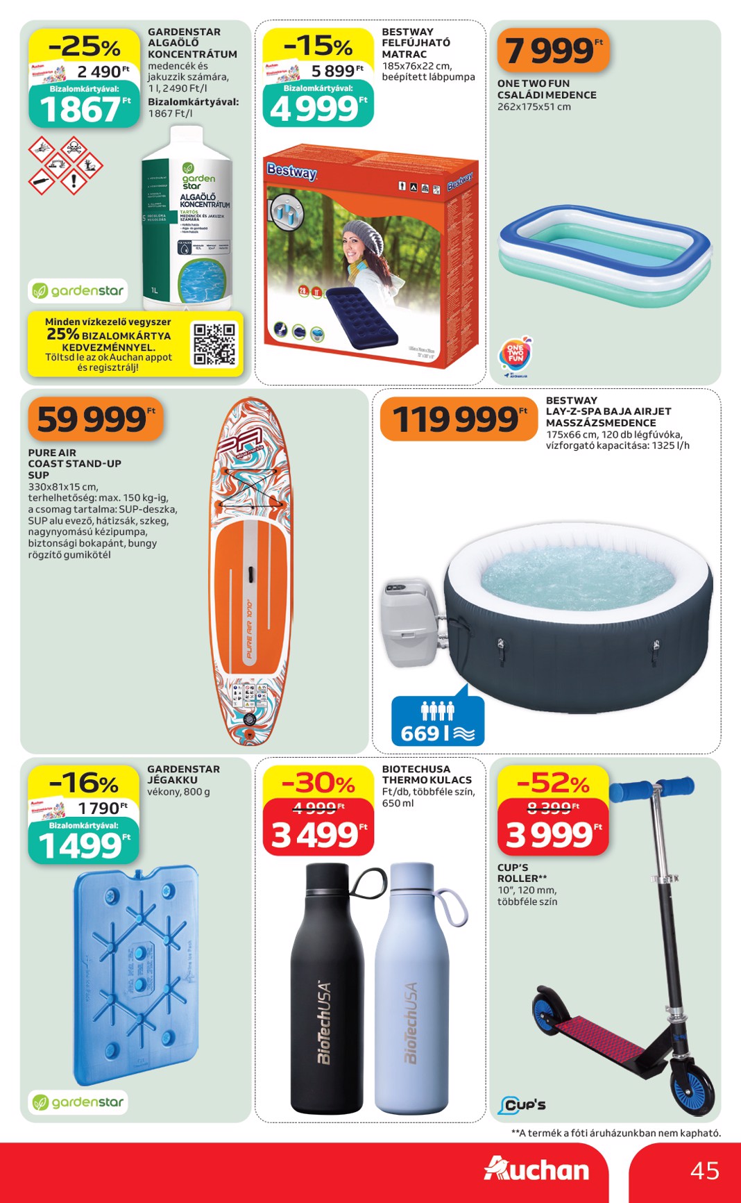 auchan - A jövőbeli Auchan Hipermarket akciós újság csütörtöktől 2026.07.09.-tól szerdától 2026.07.15.-ig érvényes. - page: 45