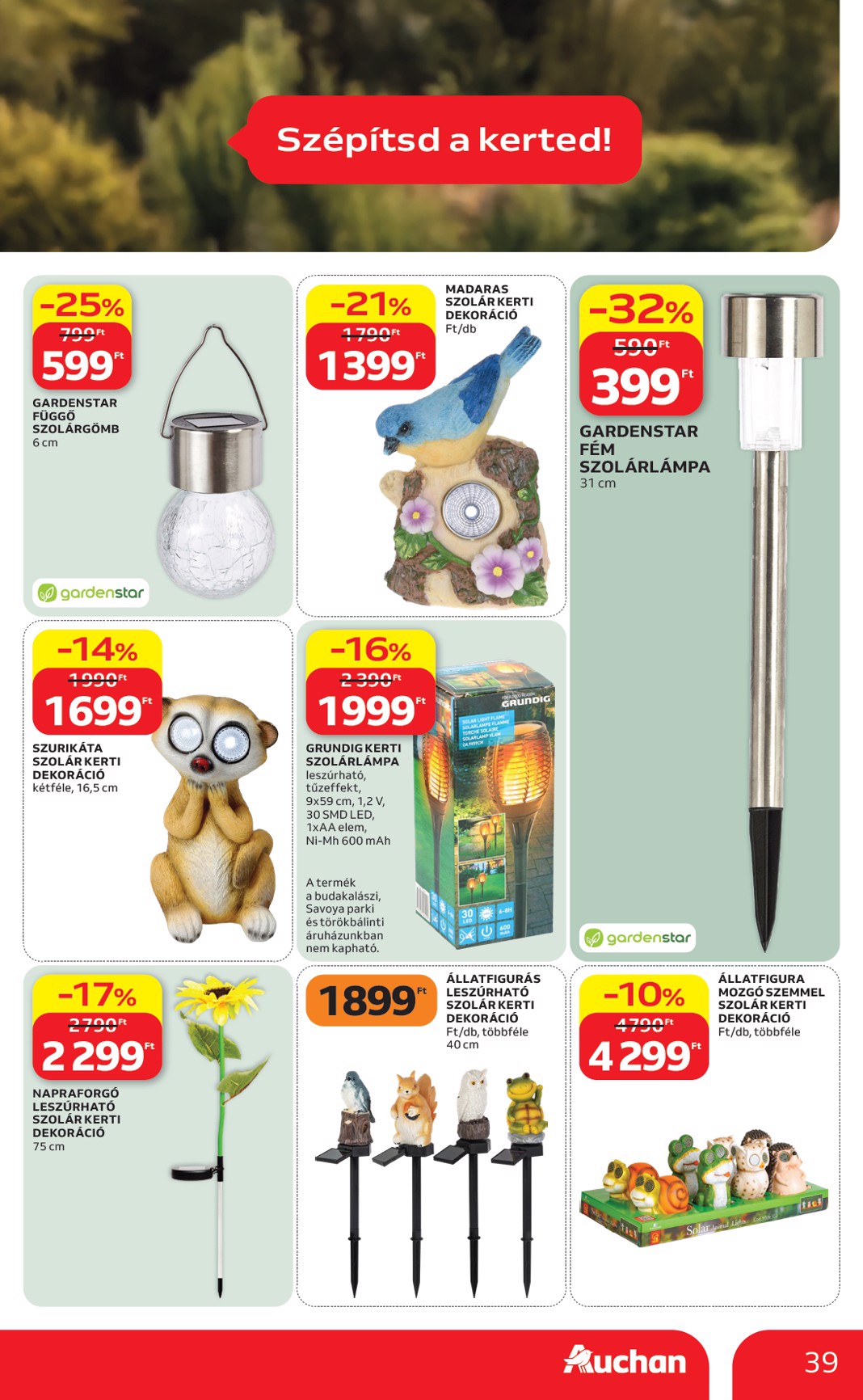 auchan - A jövőbeli Auchan Hipermarket akciós újság csütörtöktől 2026.07.09.-tól szerdától 2026.07.15.-ig érvényes. - page: 39