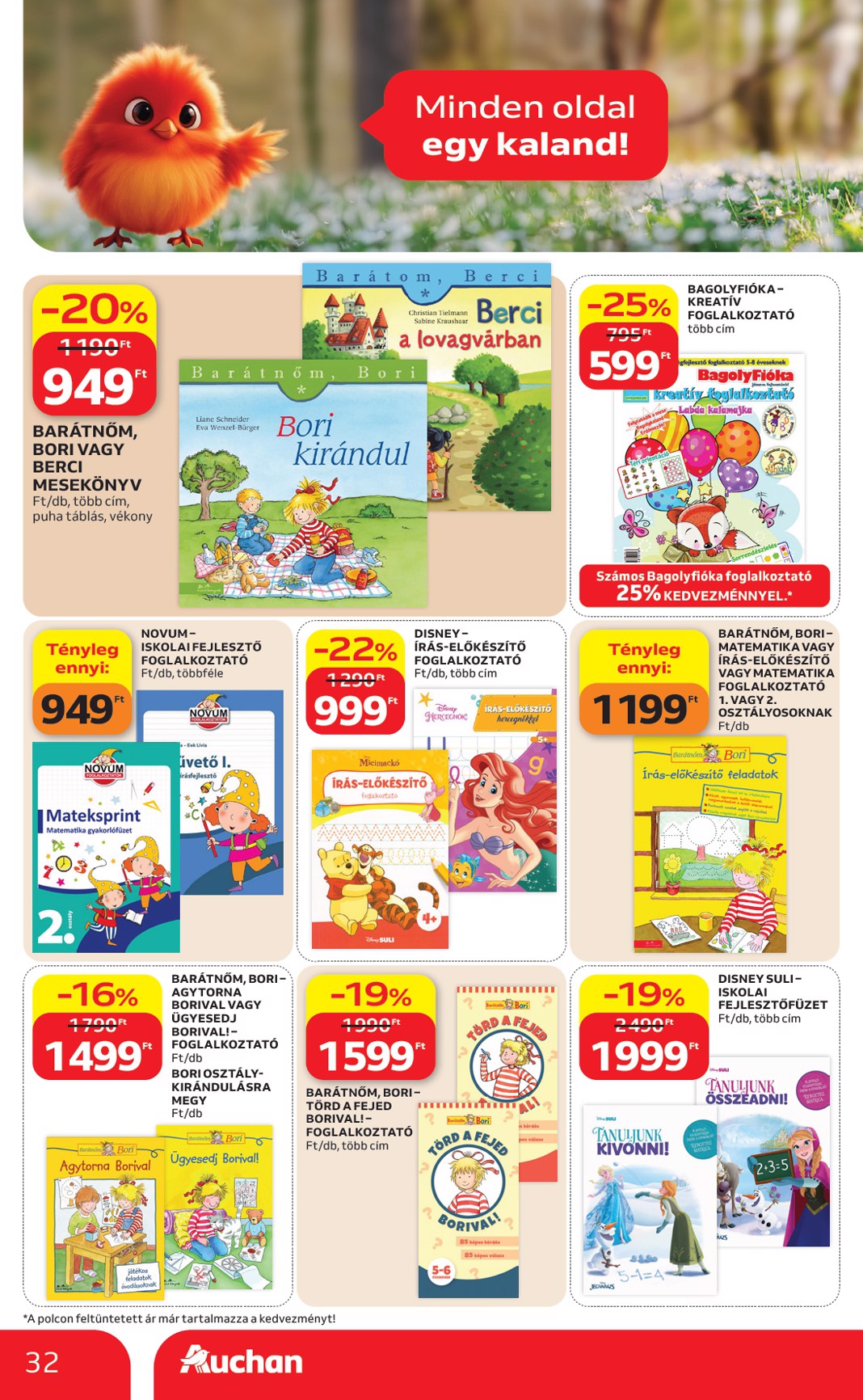 auchan - A jövőbeli Auchan Hipermarket akciós újság csütörtöktől 2026.07.09.-tól szerdától 2026.07.15.-ig érvényes. - page: 32