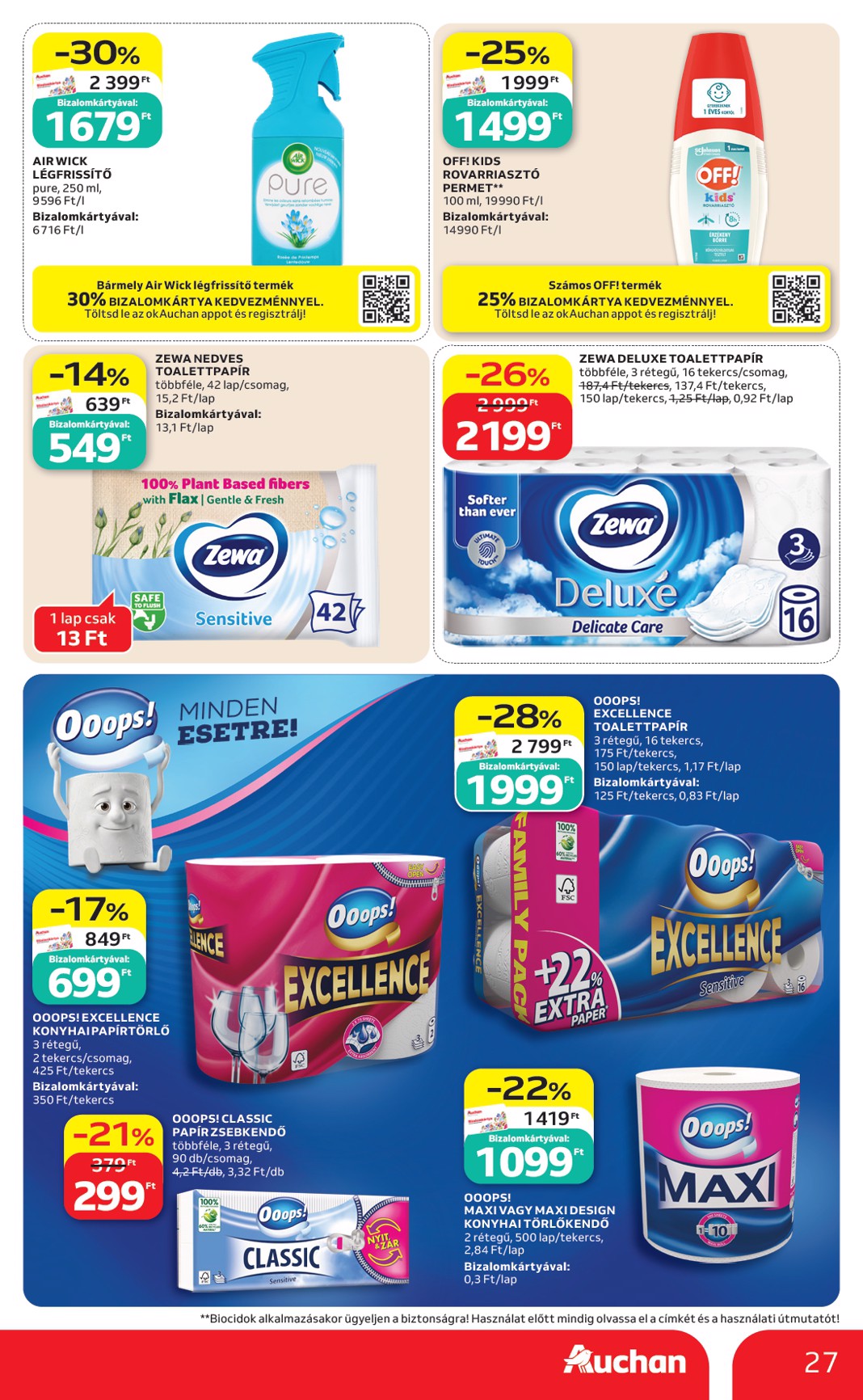 auchan - A jövőbeli Auchan Hipermarket akciós újság csütörtöktől 2026.07.09.-tól szerdától 2026.07.15.-ig érvényes. - page: 27