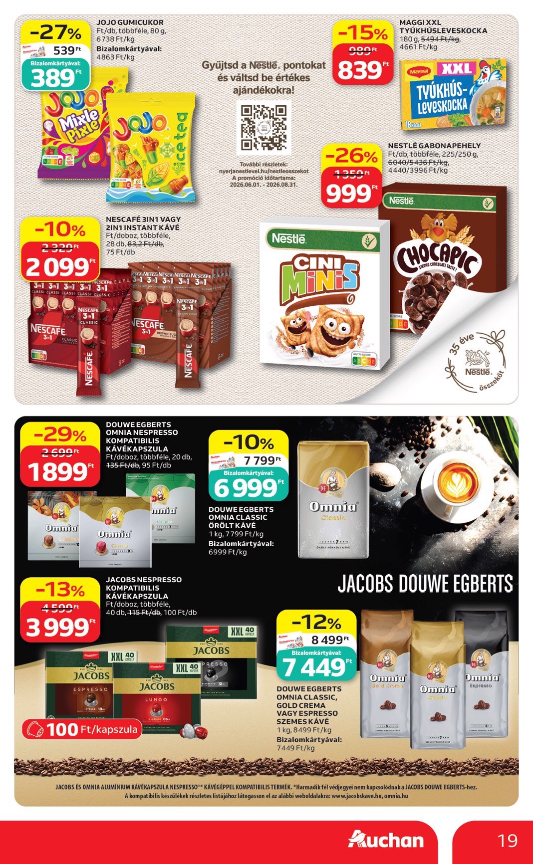 auchan - A jövőbeli Auchan Hipermarket akciós újság csütörtöktől 2026.07.09.-tól szerdától 2026.07.15.-ig érvényes. - page: 19