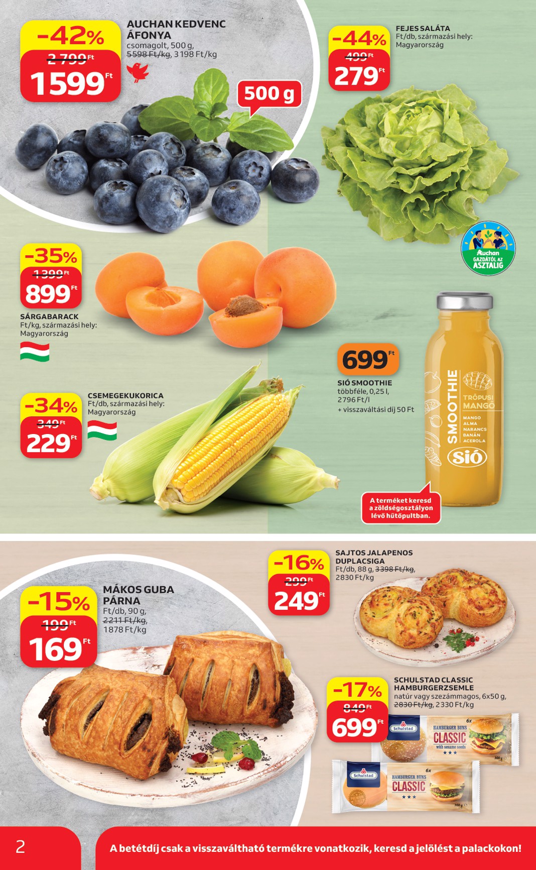 auchan - A jövőbeli Auchan szupermarket akciós újság csütörtöktől 2026.07.09.-tól szerdától 2026.07.15.-ig érvényes. - page: 2