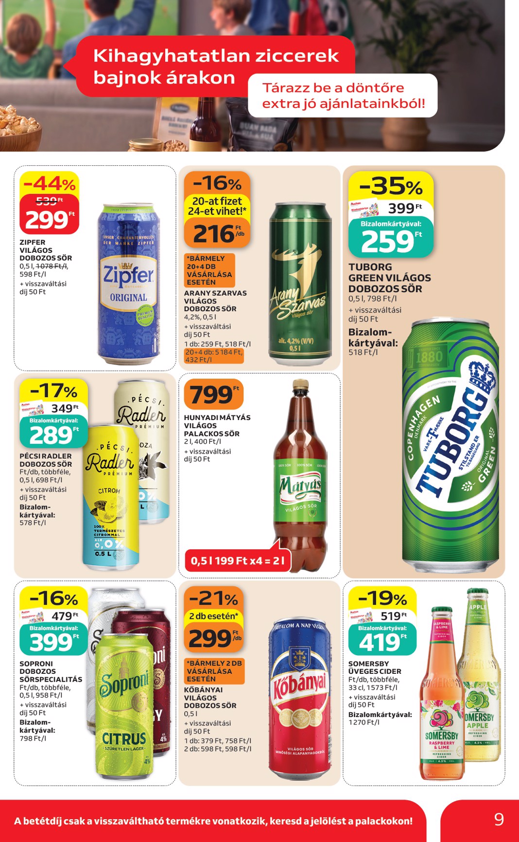 auchan - A jövőbeli Auchan szupermarket akciós újság csütörtöktől 2026.07.09.-tól szerdától 2026.07.15.-ig érvényes. - page: 9