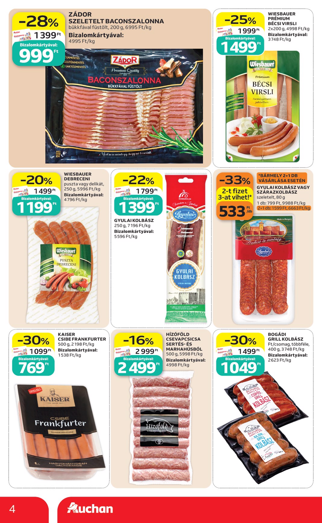 auchan - A jövőbeli Auchan szupermarket akciós újság csütörtöktől 2026.07.09.-tól szerdától 2026.07.15.-ig érvényes. - page: 4
