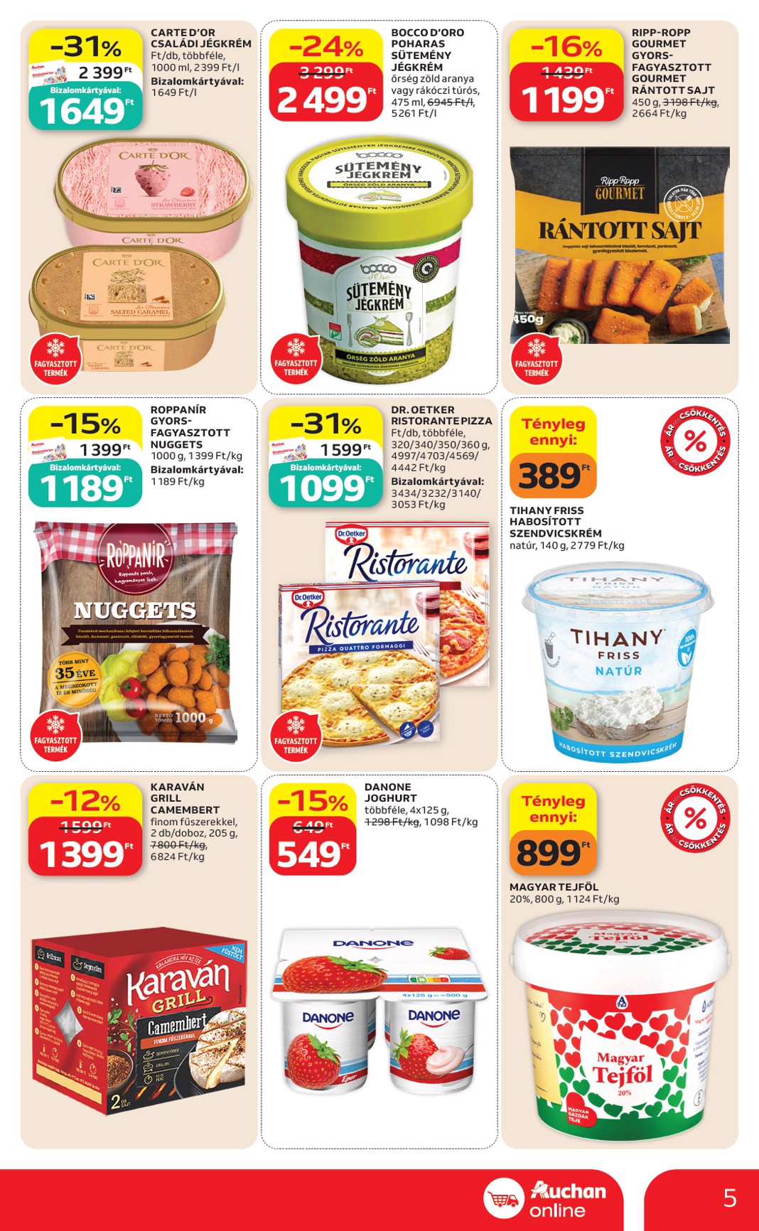 auchan - A jövőbeli Auchan szupermarket akciós újság csütörtöktől 2026.07.09.-tól szerdától 2026.07.15.-ig érvényes. - page: 5