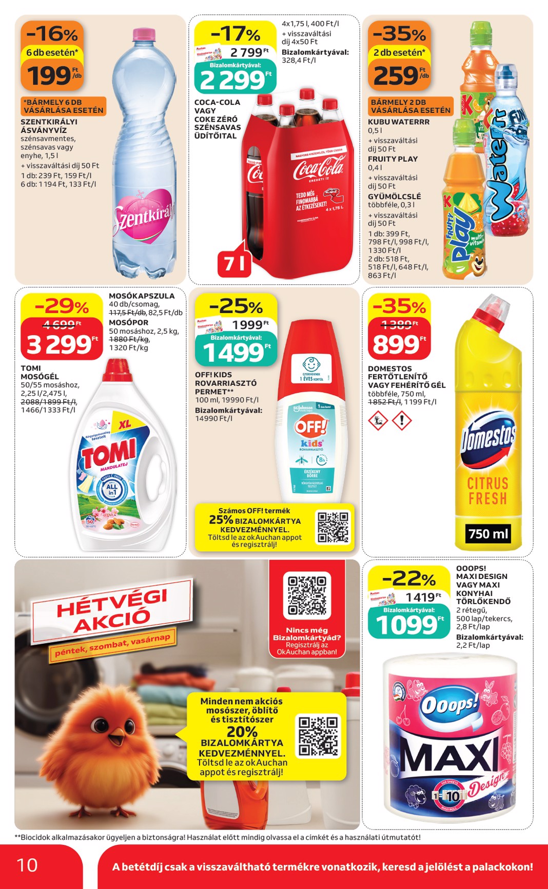 auchan - A jövőbeli Auchan szupermarket akciós újság csütörtöktől 2026.07.09.-tól szerdától 2026.07.15.-ig érvényes. - page: 10