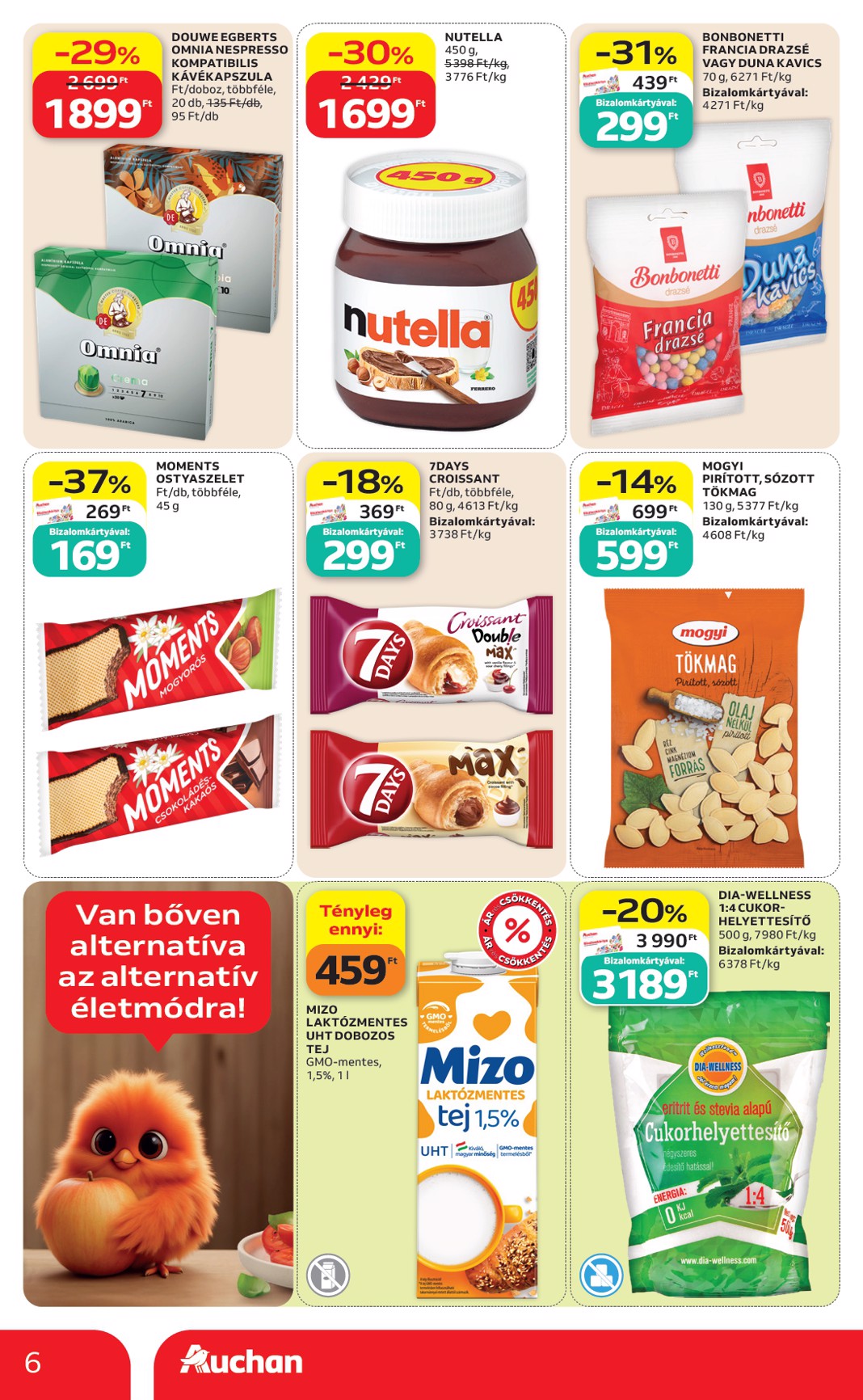 auchan - A jövőbeli Auchan szupermarket akciós újság csütörtöktől 2026.07.09.-tól szerdától 2026.07.15.-ig érvényes. - page: 6