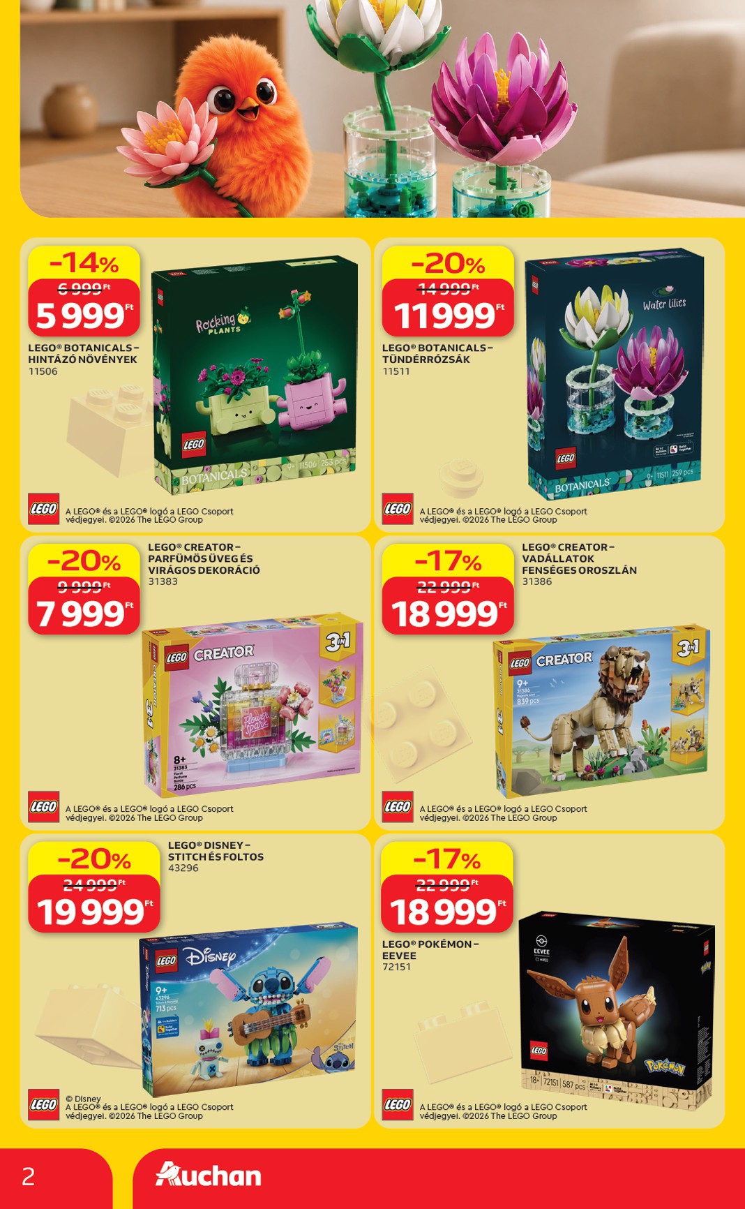 auchan - A jövőbeli Auchan - Lego ajánlataink akciós újság csütörtöktől 2026.07.23.-tól szerdától 2026.07.29.-ig érvényes. - page: 2