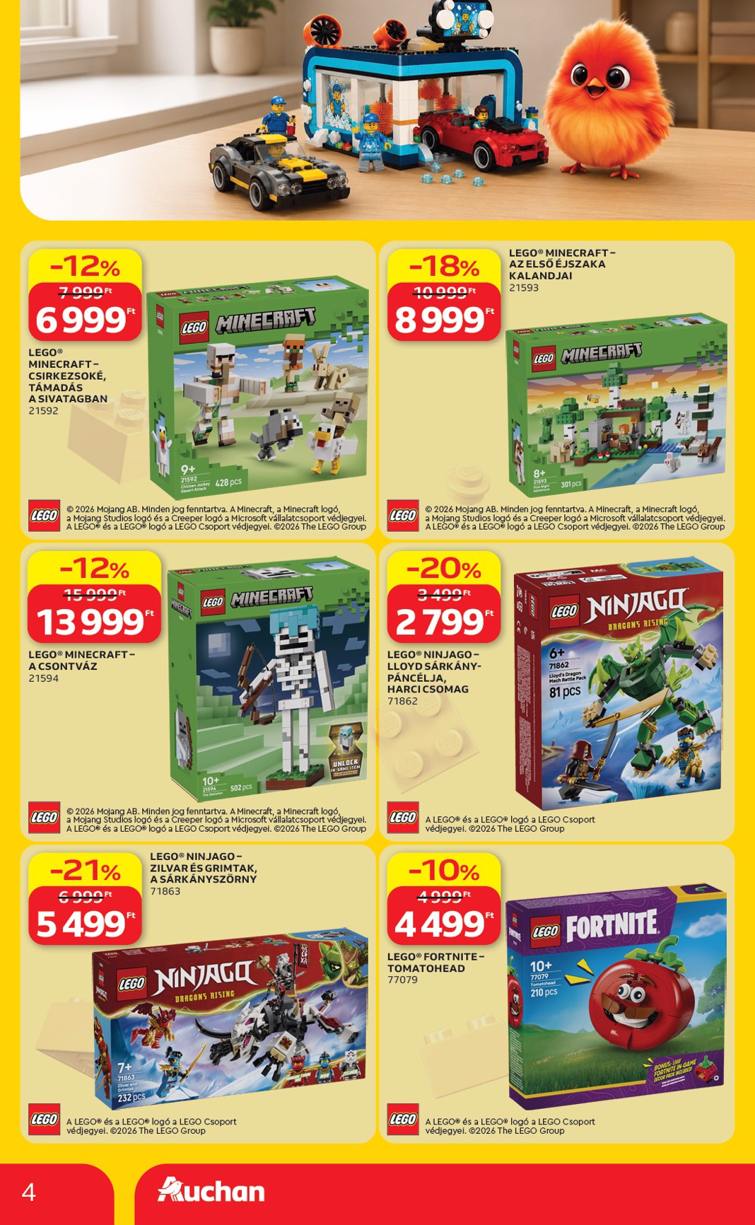 auchan - A jövőbeli Auchan - Lego ajánlataink akciós újság csütörtöktől 2026.07.23.-tól szerdától 2026.07.29.-ig érvényes. - page: 4