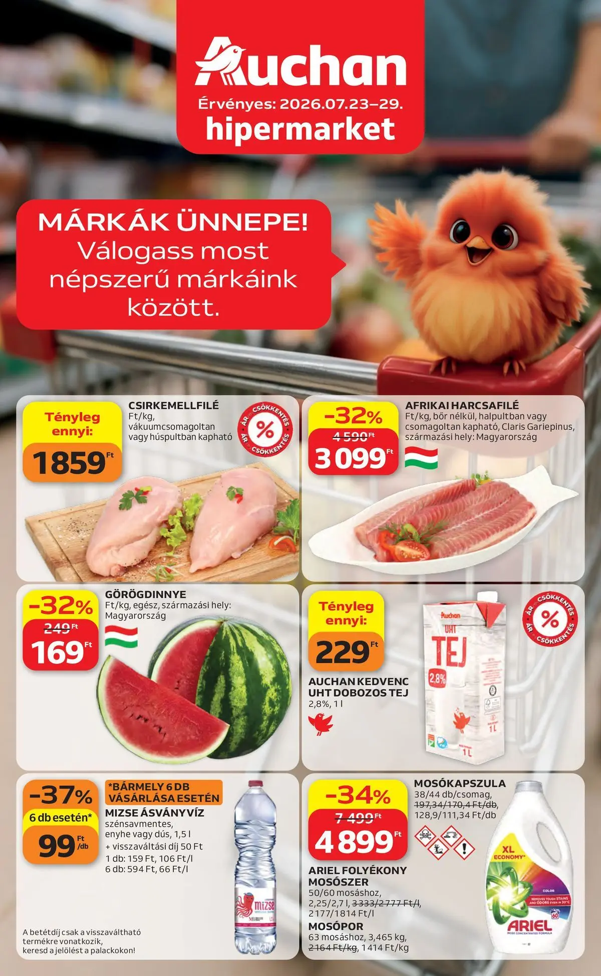 auchan - Aktuális Auchan hipermarket szórólap érvényes csütörtöktől 2026.07.23.-től szerdától 2026.07.29.-ig