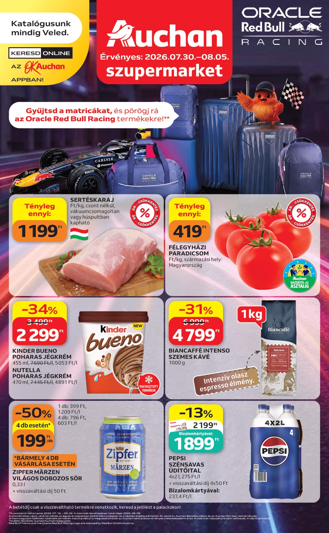 auchan - A jövőbeli Auchan szupermarket akciós újság csütörtöktől 2026.07.30.-tól szerdától 2026.08.05.-ig érvényes. - page: 1