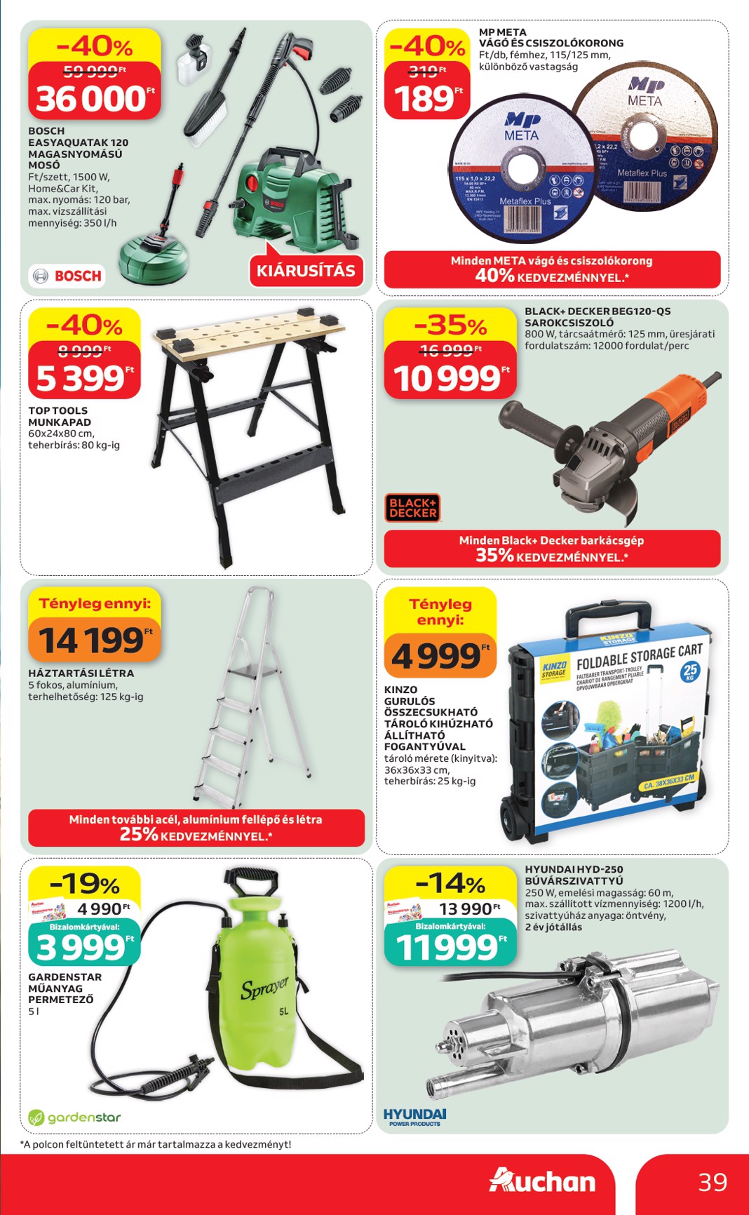 auchan - A jövőbeli Auchan Hipermarket akciós újság csütörtöktől 2026.08.06.-tól szerdától 2026.08.12.-ig érvényes. - page: 39