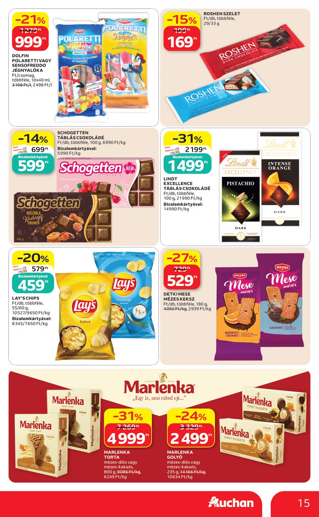 auchan - A jövőbeli Auchan Hipermarket akciós újság csütörtöktől 2026.08.06.-tól szerdától 2026.08.12.-ig érvényes. - page: 15