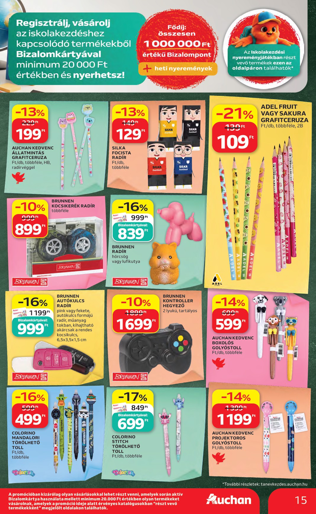 auchan - A jövőbeli Auchan Hipermarket - Back to School akciós újság csütörtöktől 2026.08.06.-tól szerdától 2026.08.19.-ig érvényes. - page: 15
