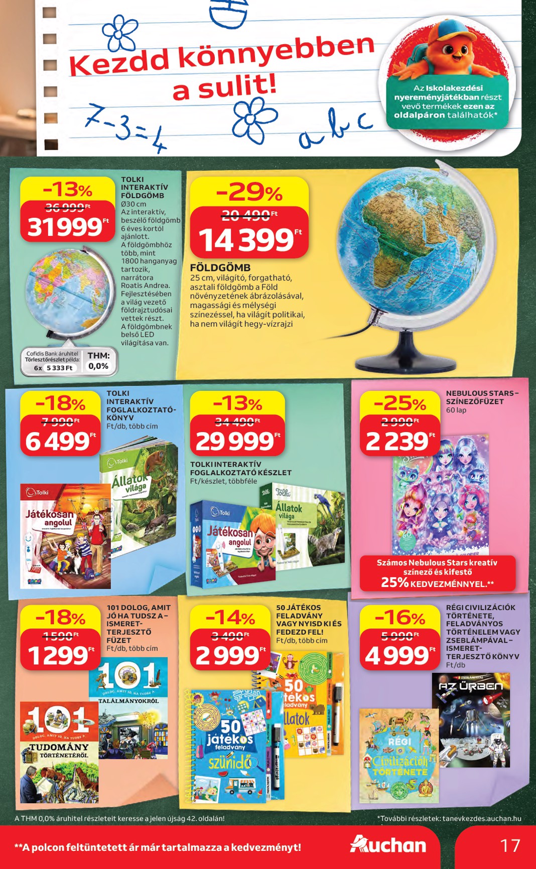 auchan - A jövőbeli Auchan Hipermarket - Back to School akciós újság csütörtöktől 2026.08.06.-tól szerdától 2026.08.19.-ig érvényes. - page: 17