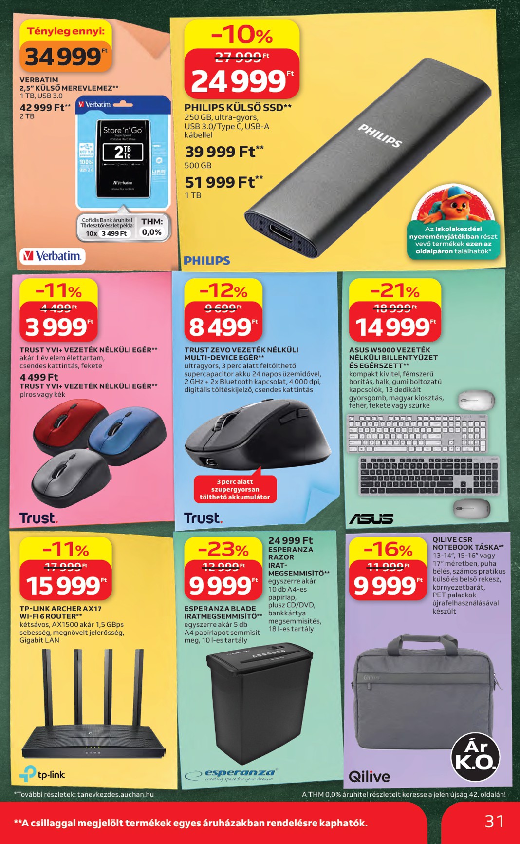 auchan - A jövőbeli Auchan Hipermarket - Back to School akciós újság csütörtöktől 2026.08.06.-tól szerdától 2026.08.19.-ig érvényes. - page: 31