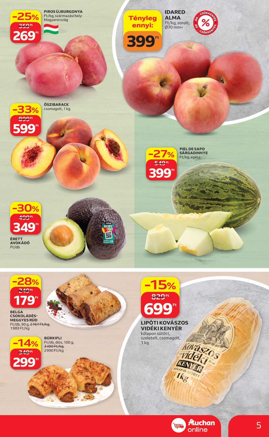 auchan - A jövőbeli Auchan szupermarket akciós újság csütörtöktől 2026.08.13.-tól szerdától 2026.08.19.-ig érvényes. - page: 5