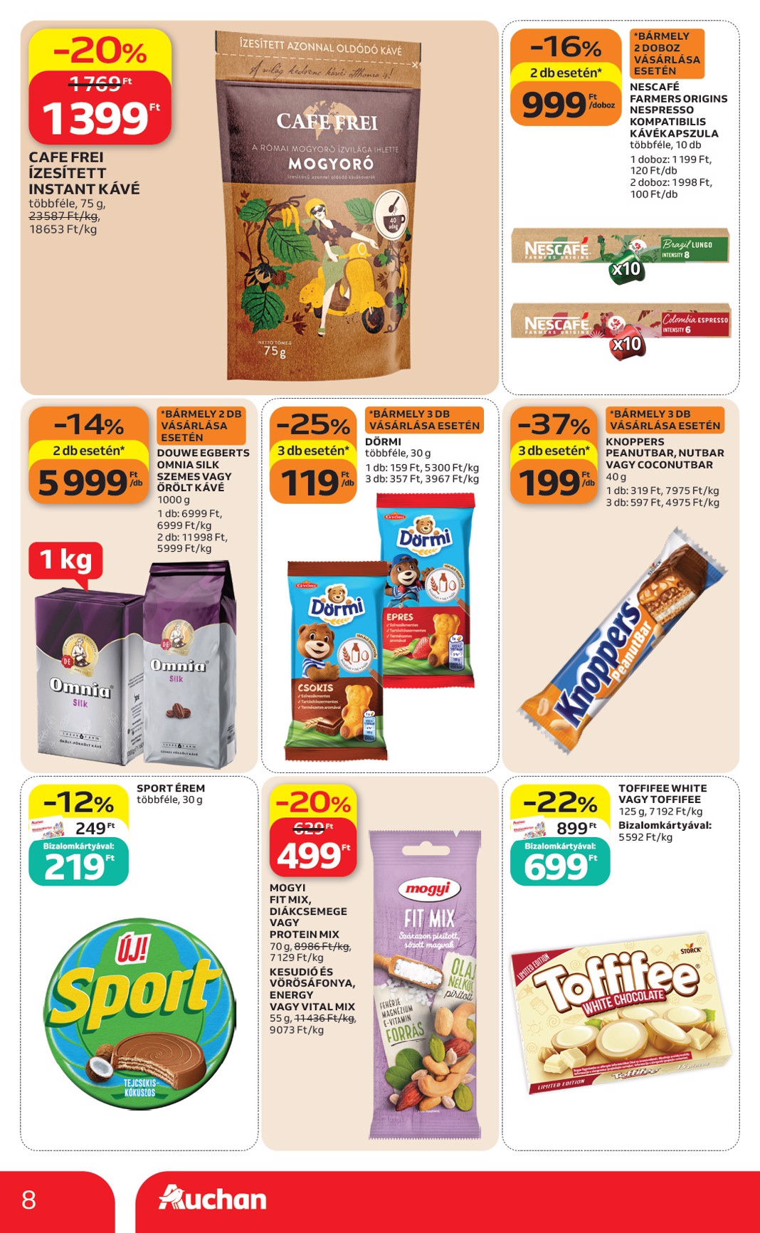 auchan - A jövőbeli Auchan szupermarket akciós újság csütörtöktől 2026.08.13.-tól szerdától 2026.08.19.-ig érvényes. - page: 8