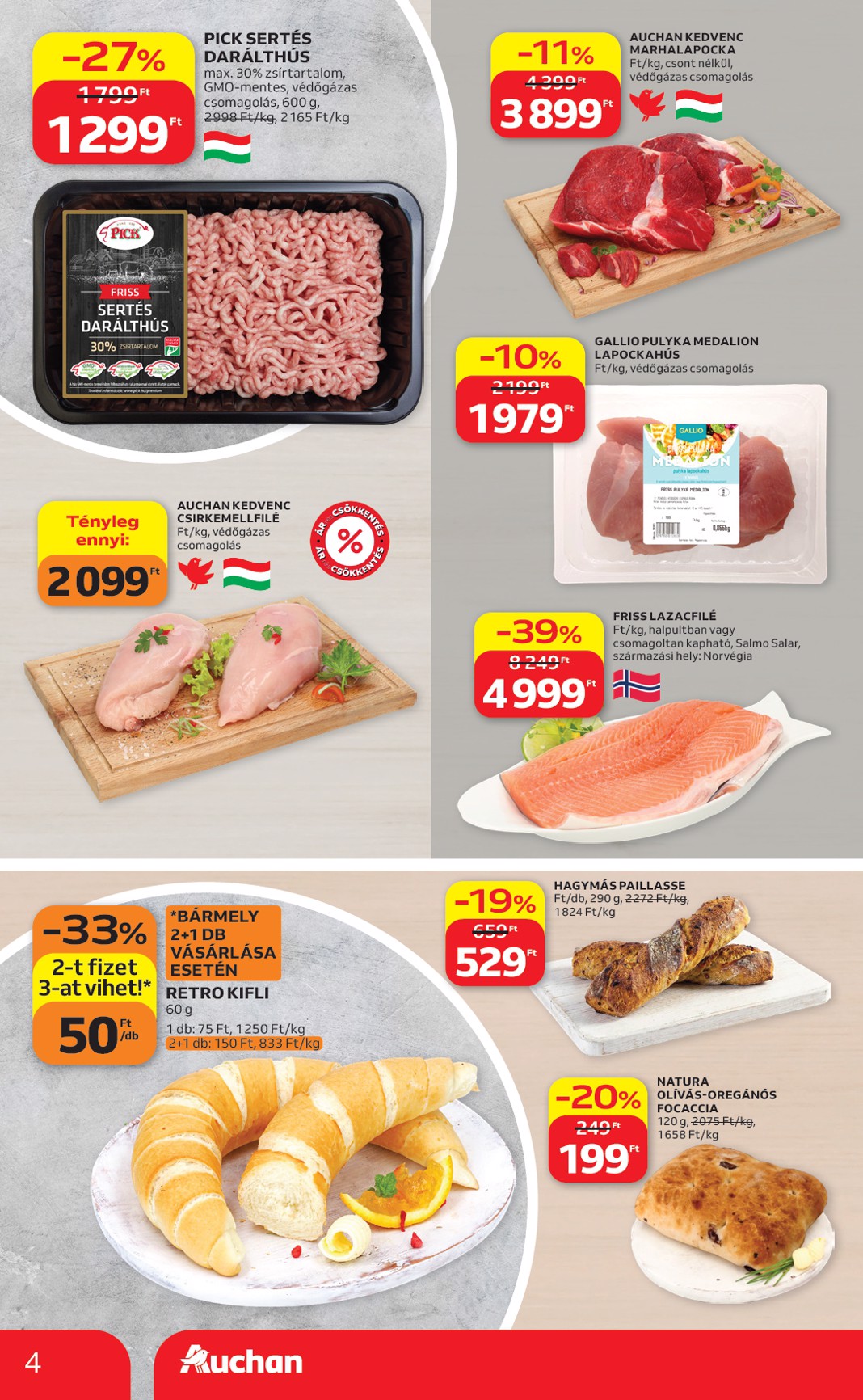 auchan - A jövőbeli Auchan szupermarket akciós újság csütörtöktől 2026.08.13.-tól szerdától 2026.08.19.-ig érvényes. - page: 4